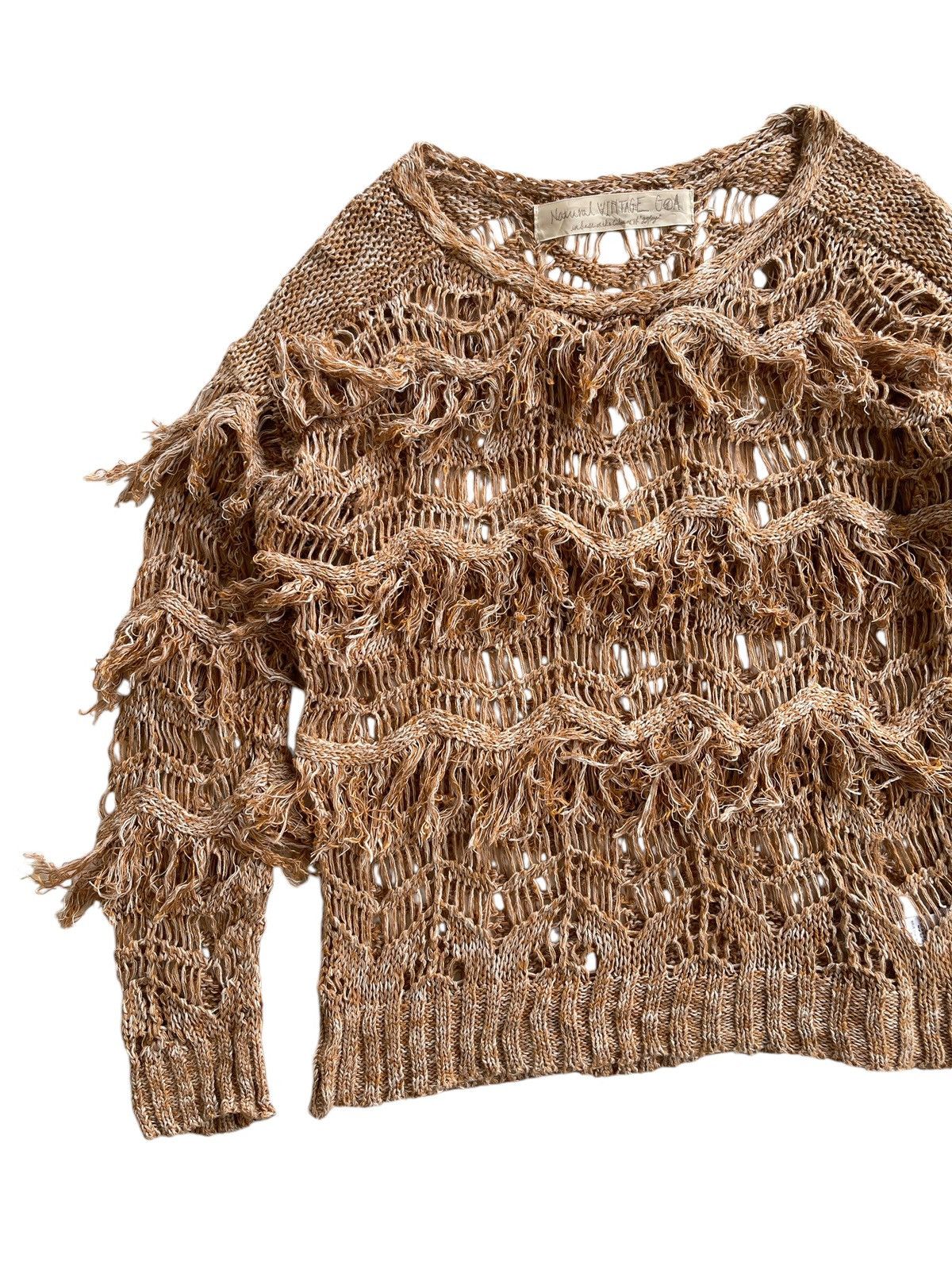 GOA G.O.A Net Fringe Knitted Sweater Size M / US 6-8 / IT 42-44 - 10 Thumbnail