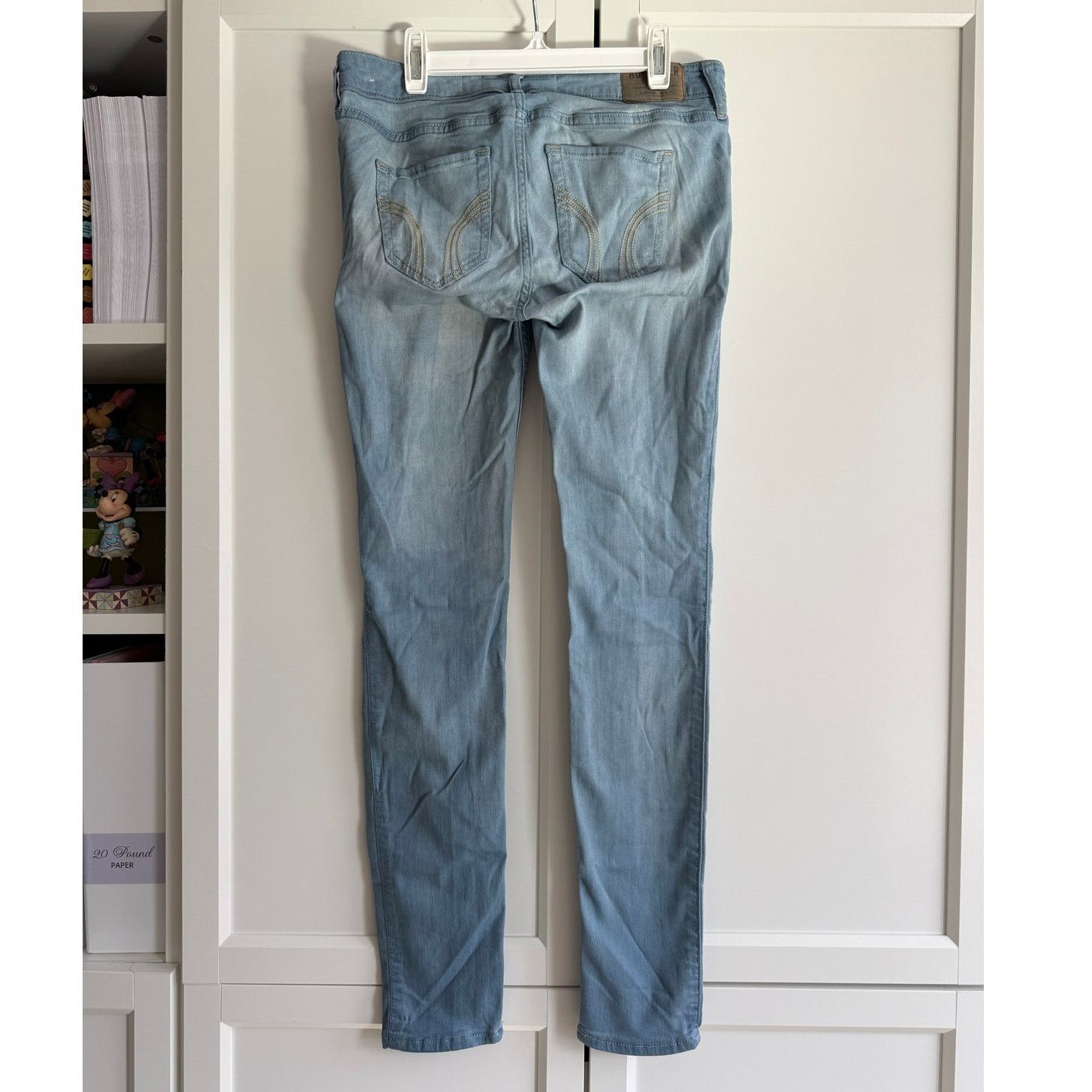 Hollister Hollister Low Rise Super Skinny Jeans Light Blue Wash - D014 Size 27" / US 4 / IT 40 - 3 Thumbnail