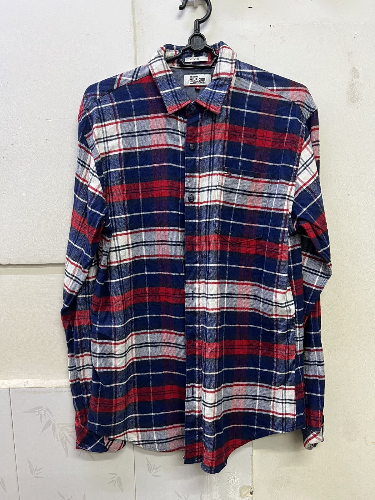 Flannel Tommy Hilfiger Denim Plaid Flannel Shirt – Relaxed Fit Size US M / EU 48-50 / 2 - 1 Thumbnail