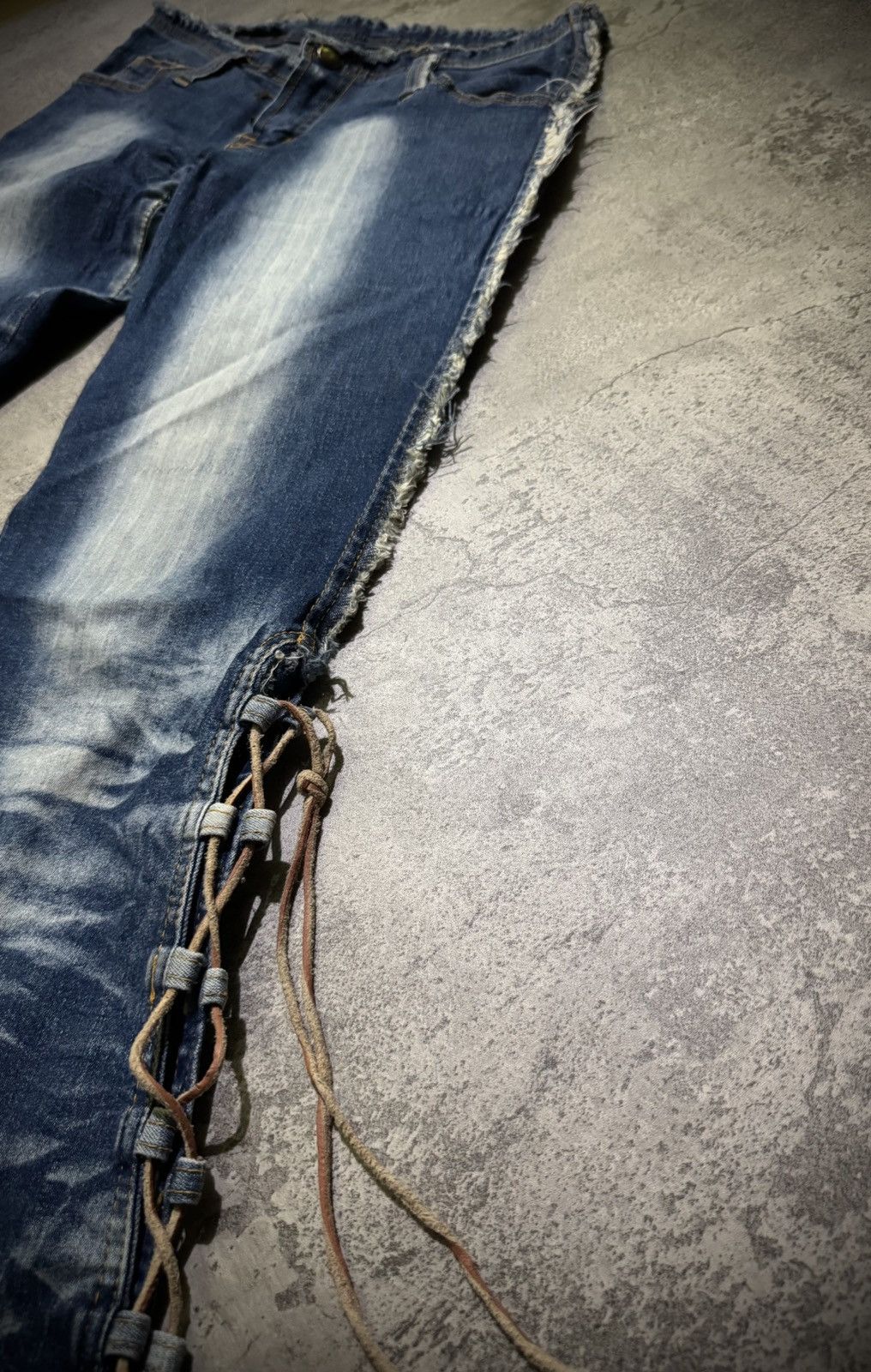 Tornado Mart Y2k Laced Ifsixwasnine Fadding Flare Jeans Size US 28 / EU 44 - 8 Thumbnail