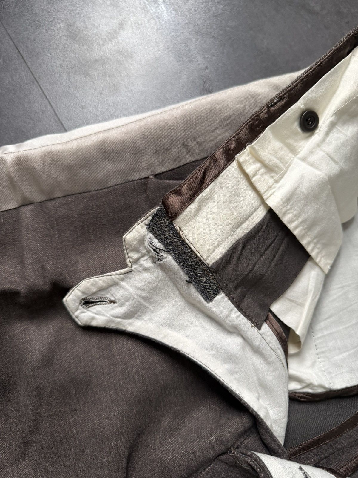 Rick Owens F/W 06 "DUSTULATOR" Striped Runway Linen & Cotton Pants M Size US 32 / EU 48 - 19 Thumbnail