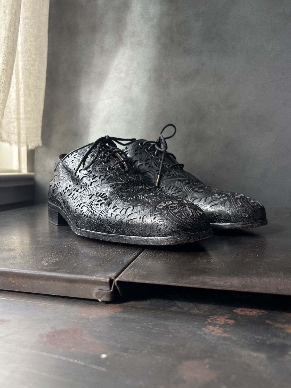 Duckie Brown × Florsheim Florsheim by Duckie Brown Tooled Leather Dress Shoes Oxfords Size US 9.5 / EU 42-43 - 22 Thumbnail