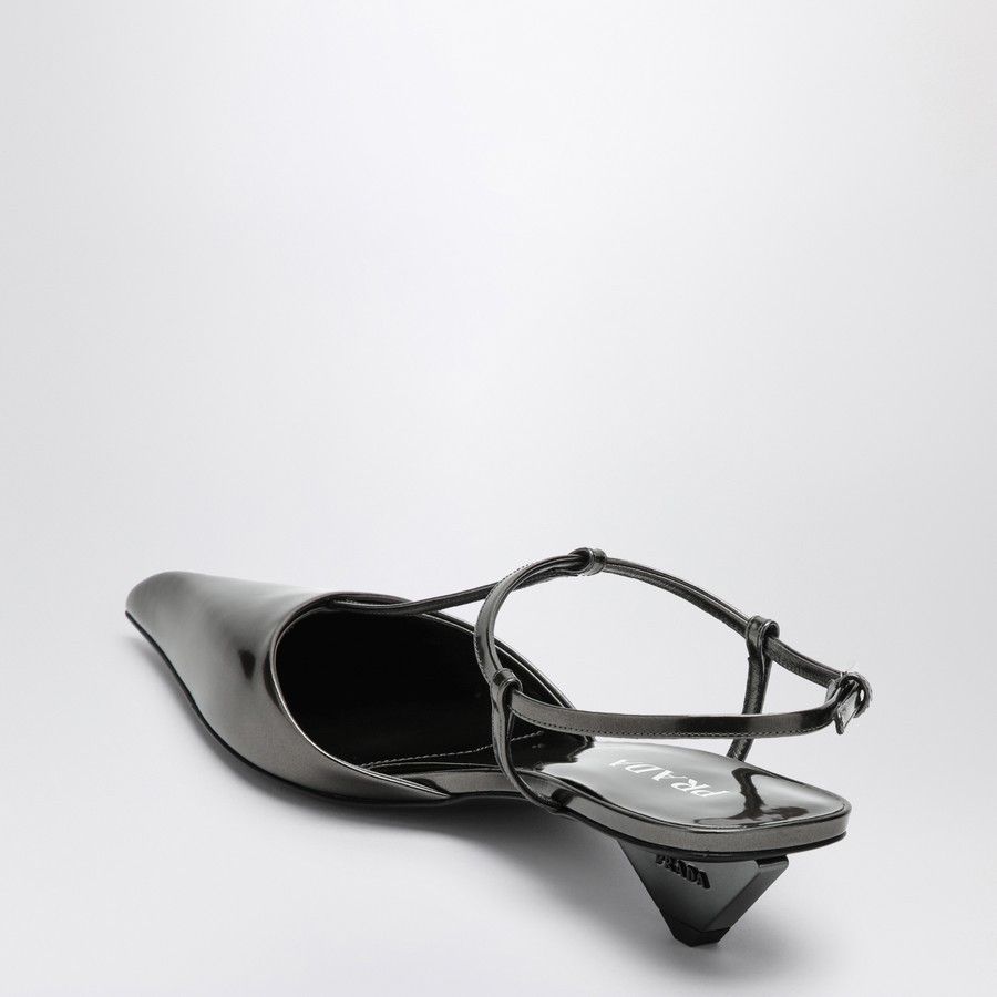 Prada o1d2blof0924 Leather Slingback Pumps in Grey Size US 9 / IT 39 - 4 Thumbnail
