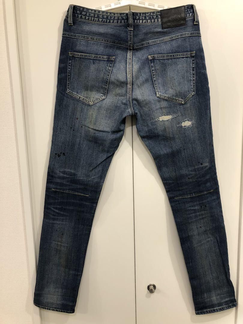 Number (N)ine Distressed Paint Splatter Jeans Size US 30 / EU 46 - 2 Thumbnail