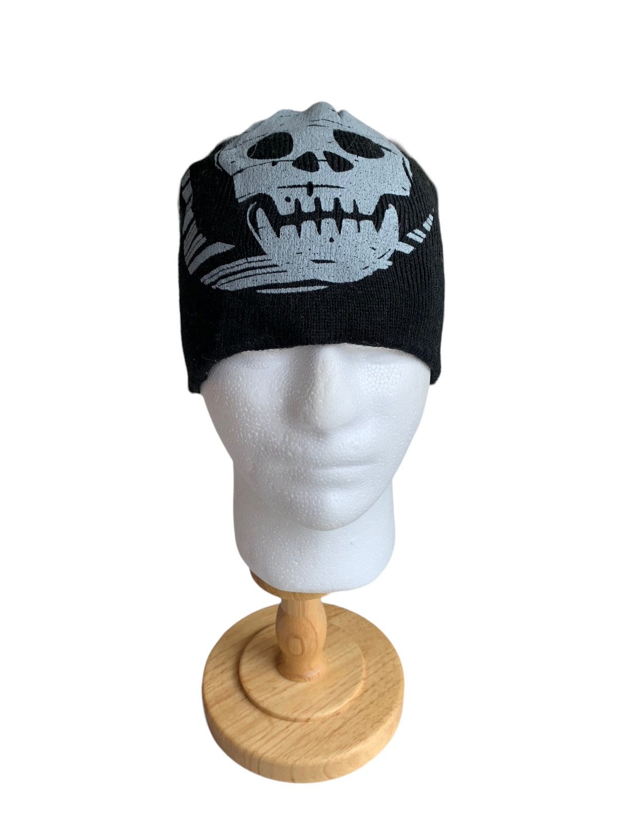 If Six Was Nine × Japanese Brand Skull Punk Bondage Style Beanie Hats☠️🎌 Size ONE SIZE - 5 Thumbnail