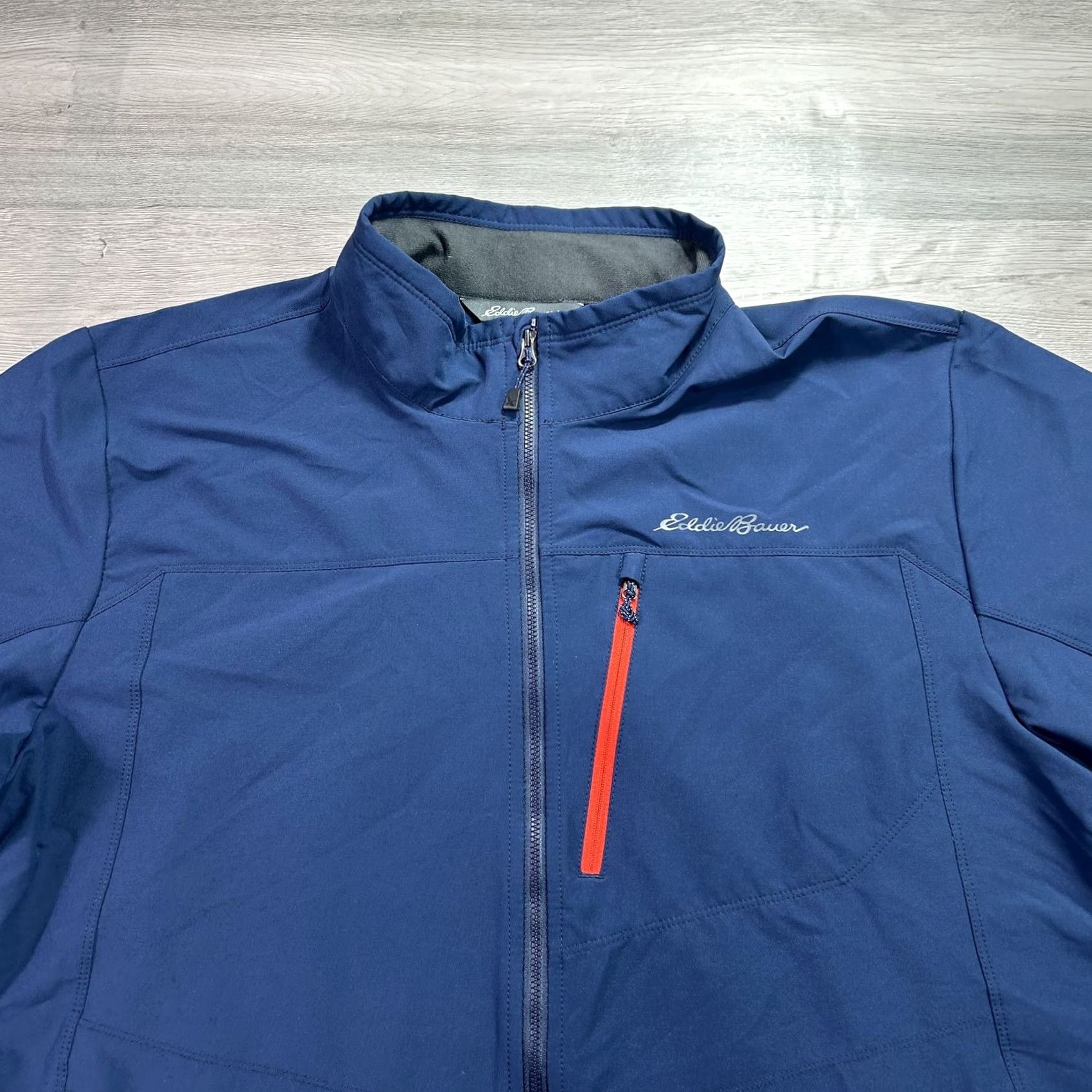 Eddie Bauer Eddie Bauer Jacket Mens 2XL Blue Softshell Full Zip Lined Pockets Stretch Regular Fit Windbreaker Jacket (Softshell) Size US XXL / EU 58 / 5 - 5 Thumbnail