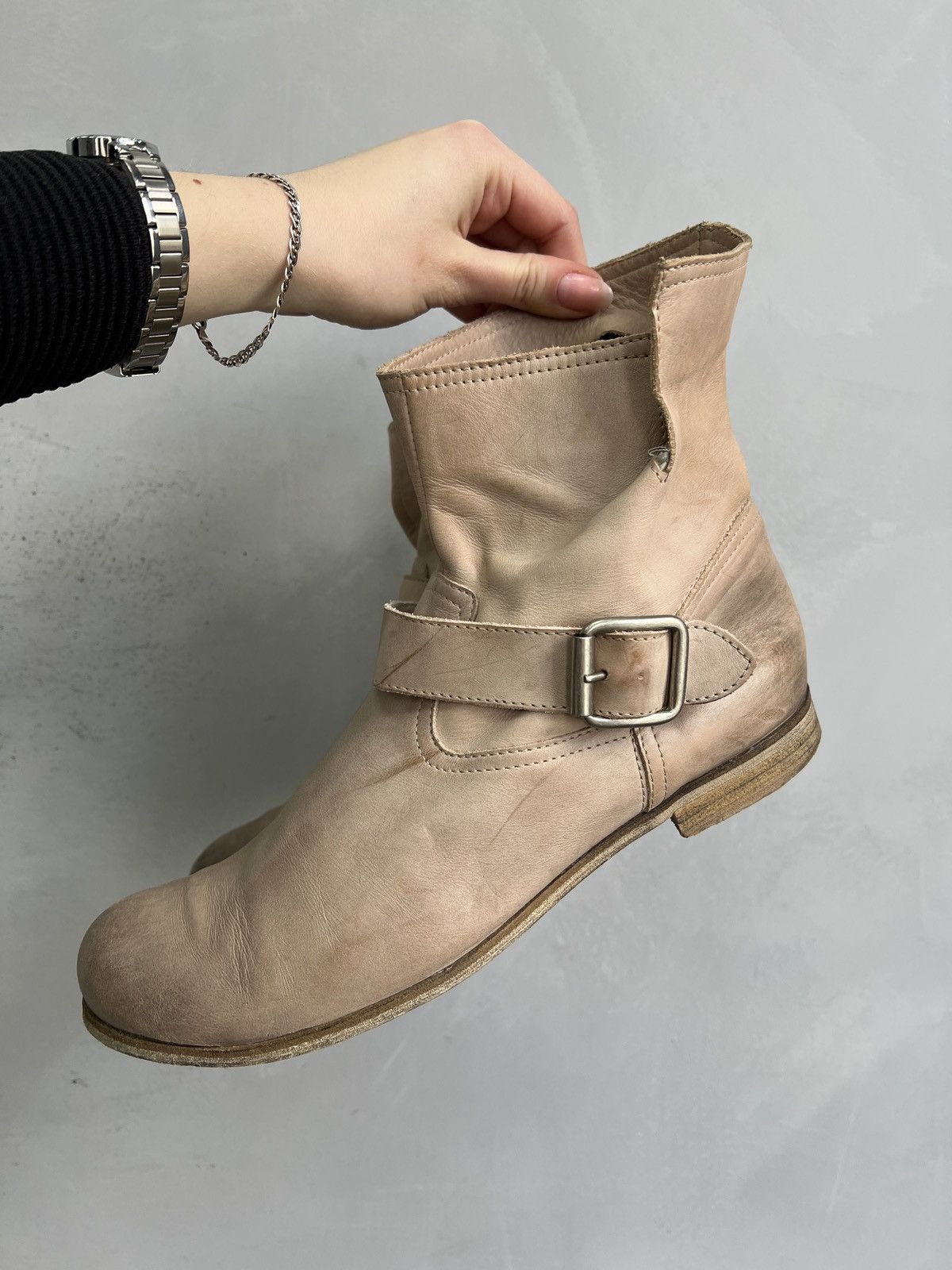 Guidi Guidi style lewther ankle belted leather boots avant garde Size US 8 / EU 41 - 1 Thumbnail