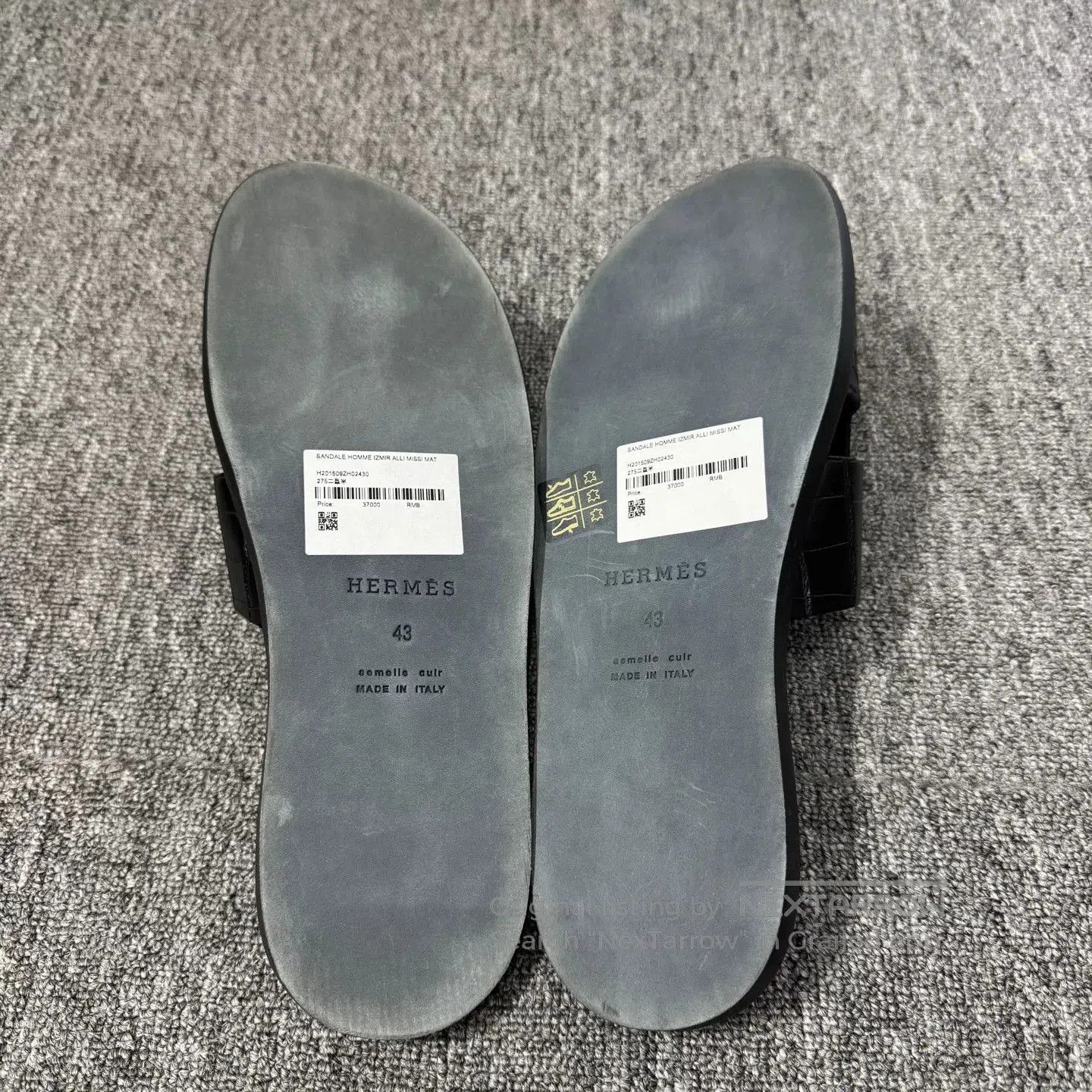 Hermes Hermes Crocodile Leather Slippers. Size US 10 / EU 43 - 4 Thumbnail