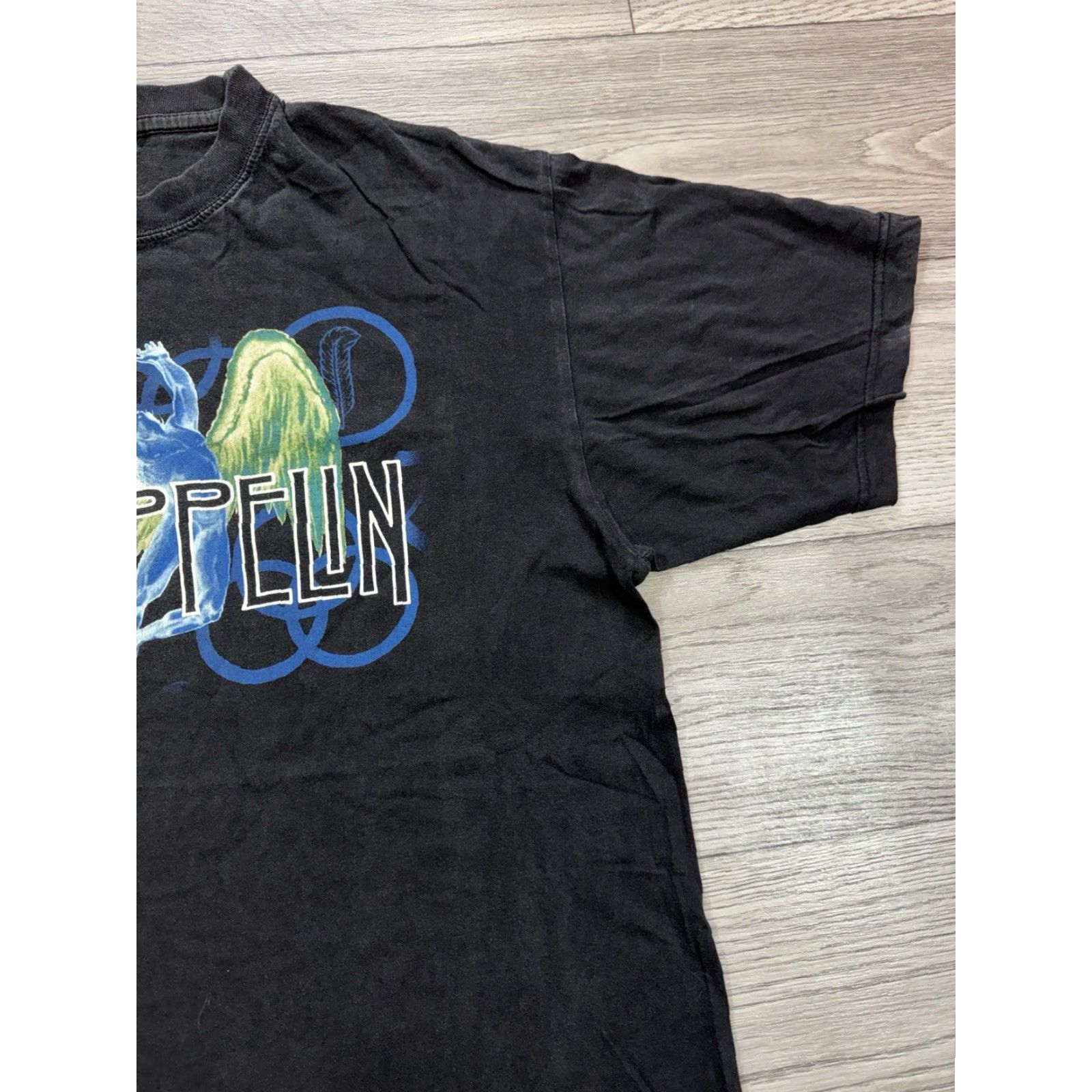 Doublet VINTAGE Led Zeppelin Double Sided Promo Band T-shirt XL Men 90s Black Short Sleeve Shirt Mens XL Size US XL / EU 56 / 4 - 6 Thumbnail