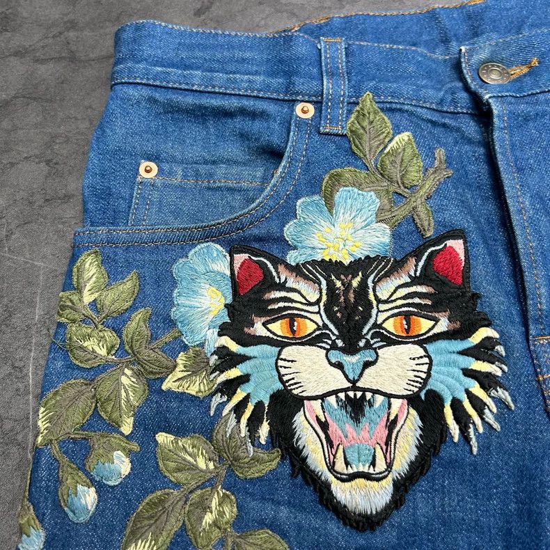 Gucci Gucci Tiger head denim trousers 2505-Nextarrow Size US 31 - 6 Thumbnail