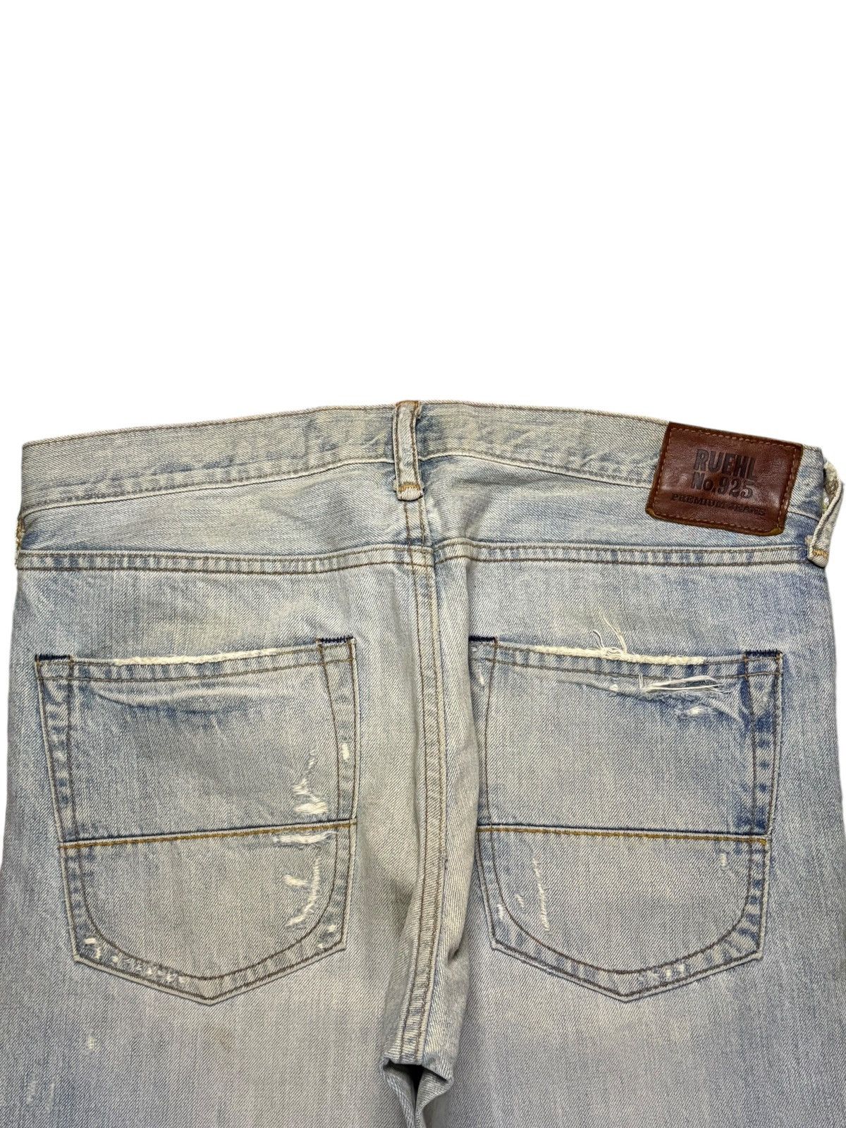 Ruehl No. 925 Vintage Ruehl Button Fly Bleached Distress Loose Baggy Jeans Size US 35 - 8 Thumbnail