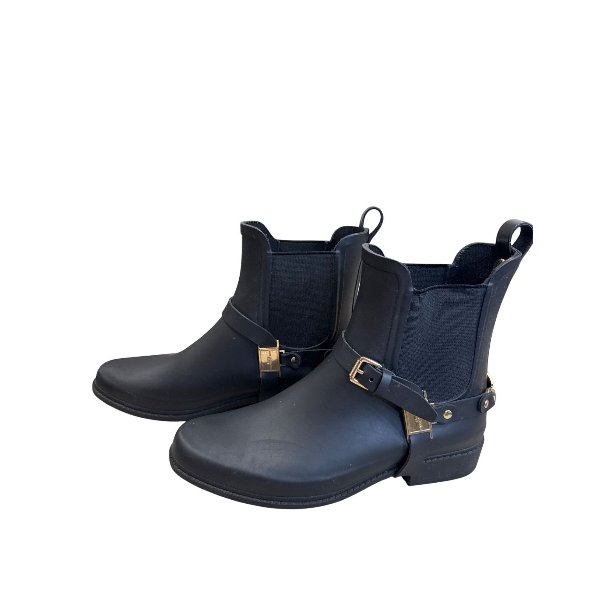 Karl Lagerfeld Karl Lagerfeld Lou Womens Black Rubber Rain Boots Size 8M SK Size US 8 / IT 38 - 3 Thumbnail