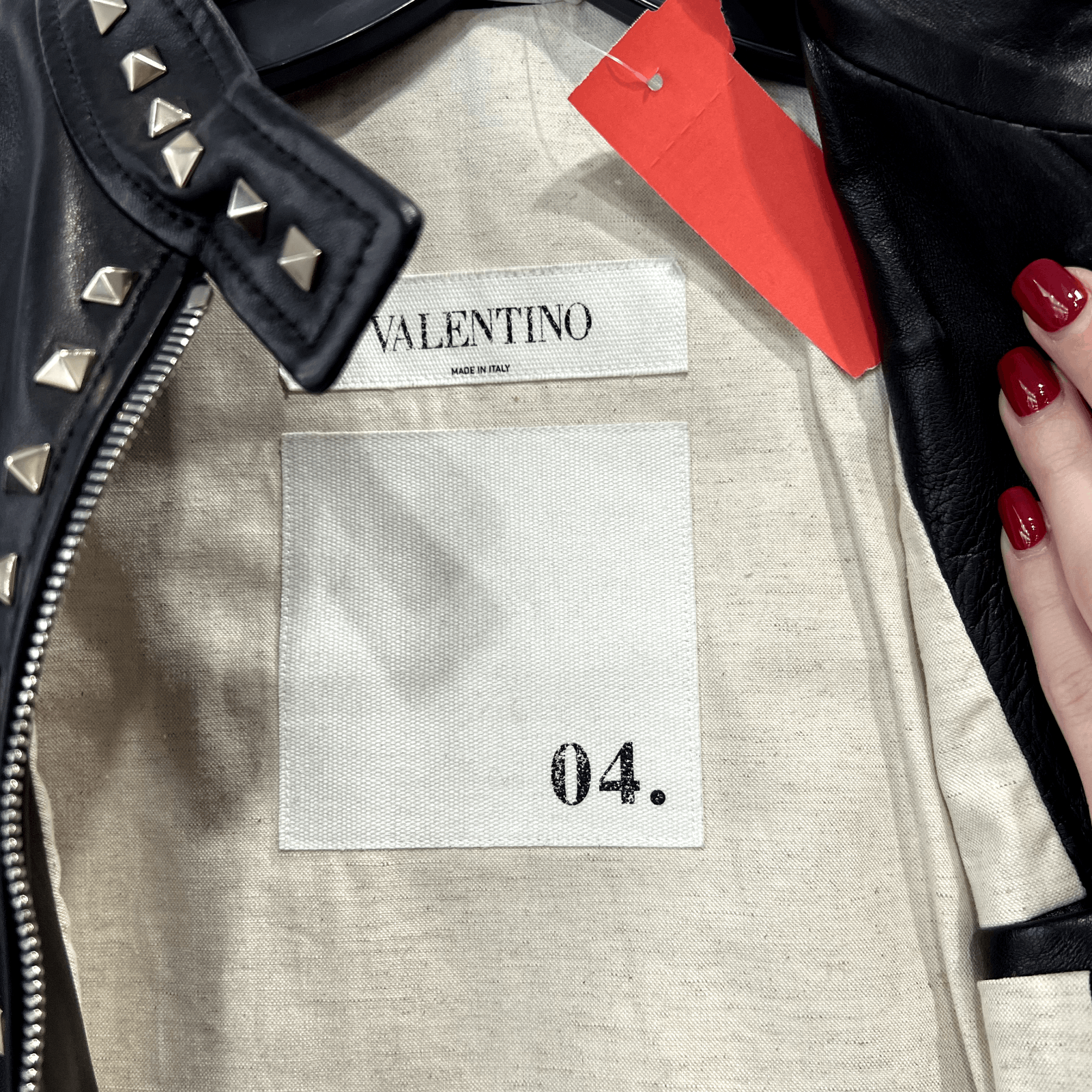 Valentino $6490 Valentino Black Leather Rockstud Embellished Jacket Size M / US 6-8 / IT 42-44 - 3 Thumbnail