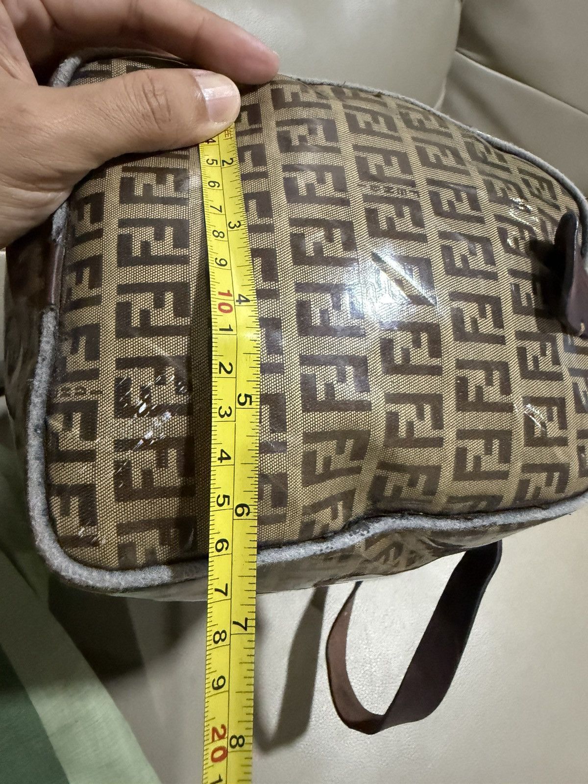 Fendi Authentic Fendi Zucca Crystal Boston Hand Bag Size ONE SIZE - 17 Thumbnail