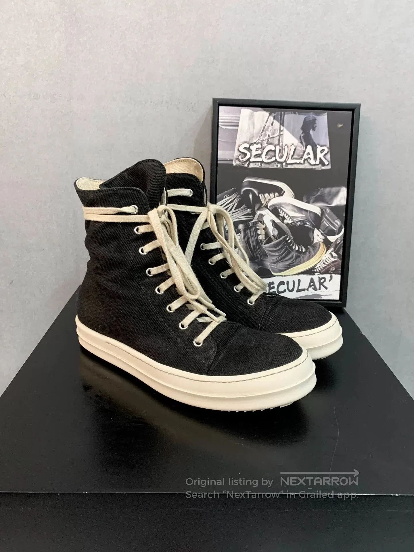 Converse rick owens black high. Size US 10.5 / EU 43-44 - 1 Thumbnail