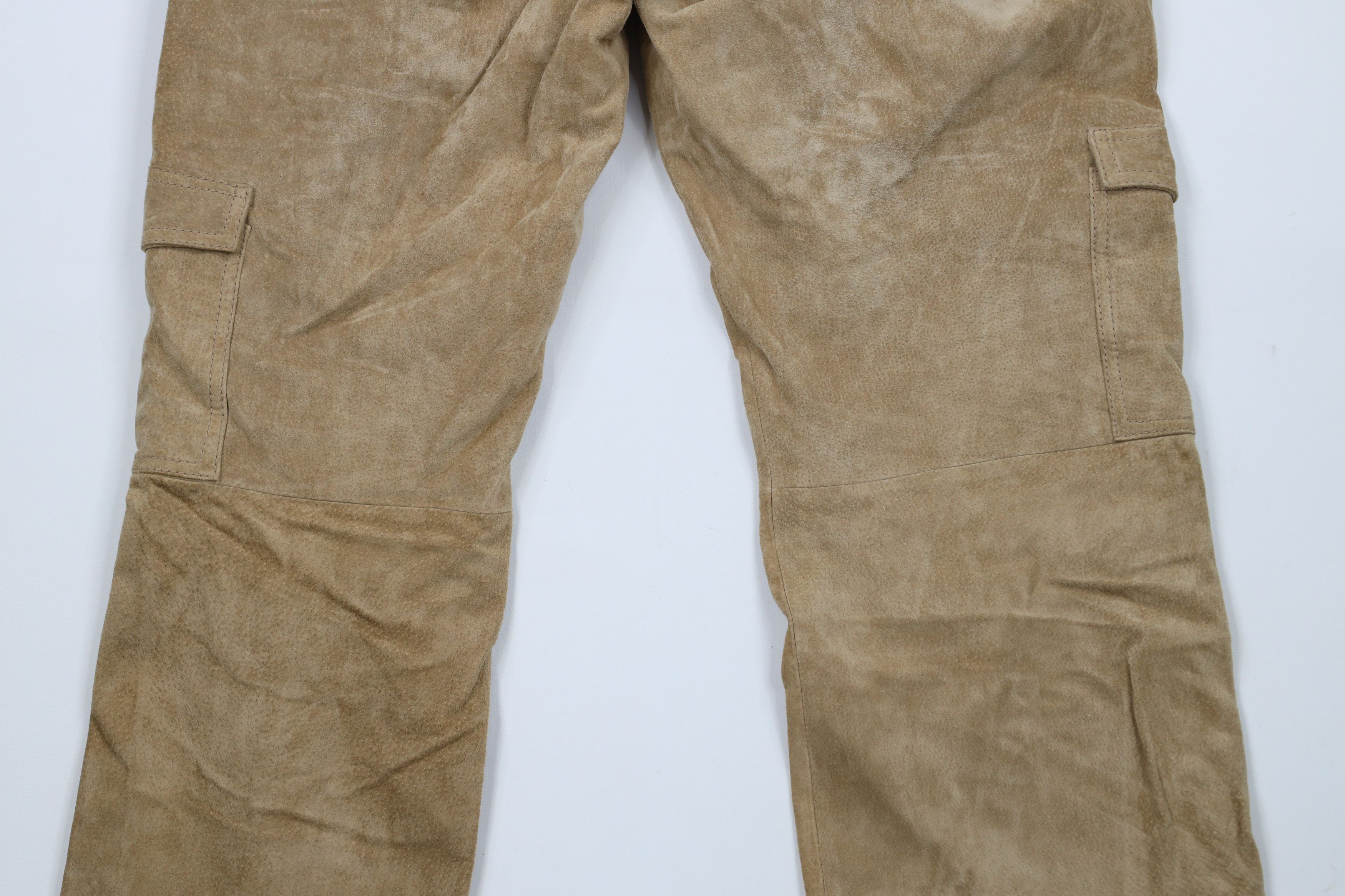 Vintage Vintage 90s Streetwear Flared Wide Leg Cargo Pants Beige Size 36" / US 14 / IT 50 - 11 Thumbnail