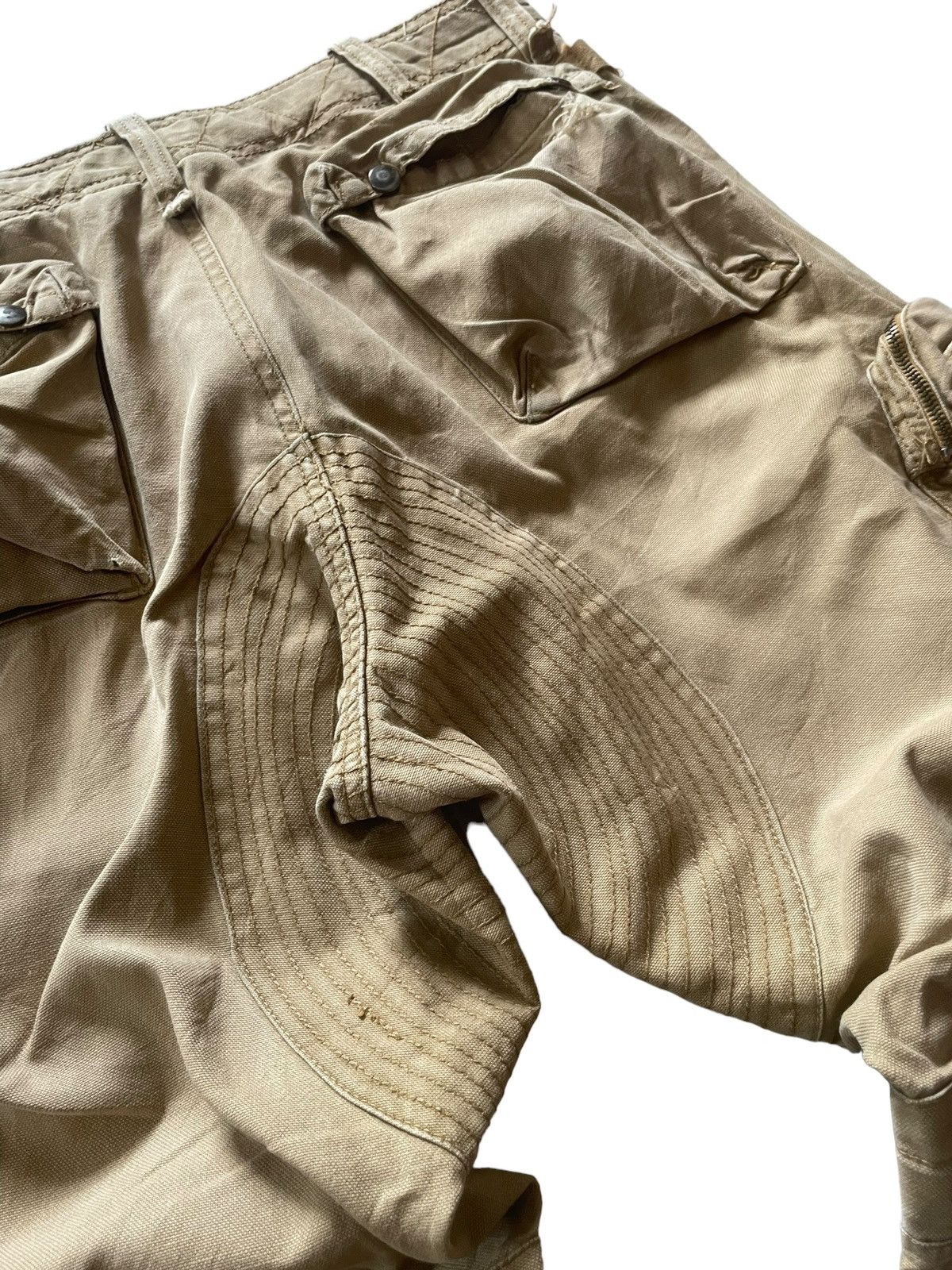 Japanese Brand × Junya Watanabe Junyawatanabe Dolce Gabanna Style Distressed Baggy Cargos Size US 32 / EU 48 - 16 Thumbnail