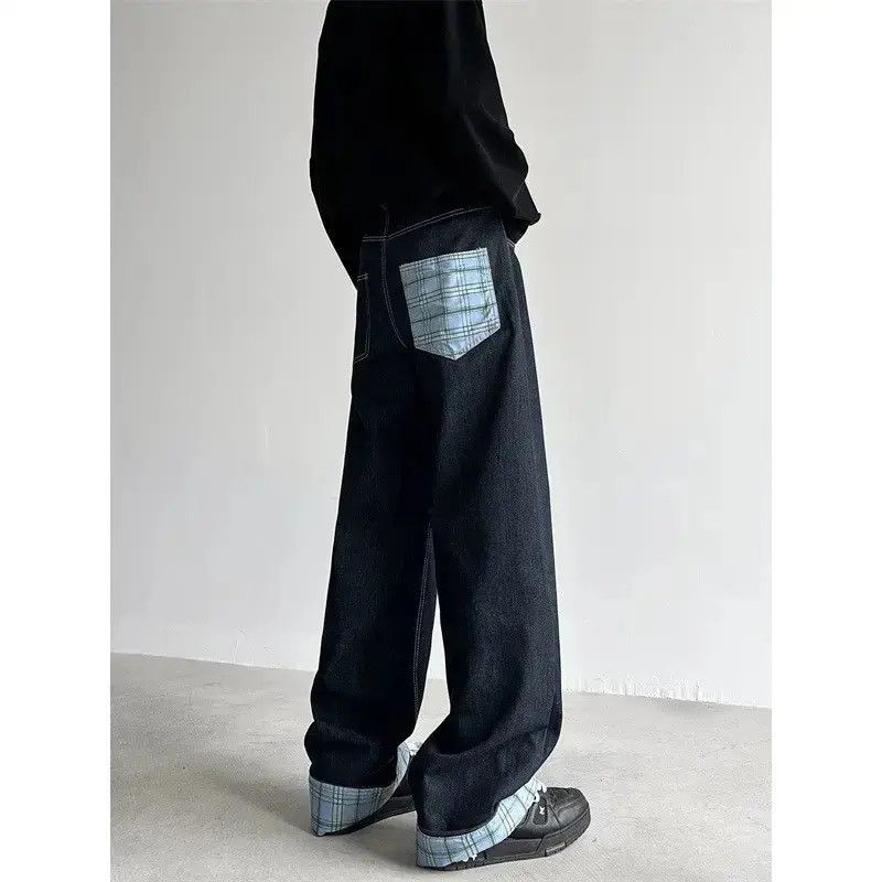 Japanese Brand Retro loose straight leg wide leg jeans Size US 32 / EU 48 - 1 Thumbnail