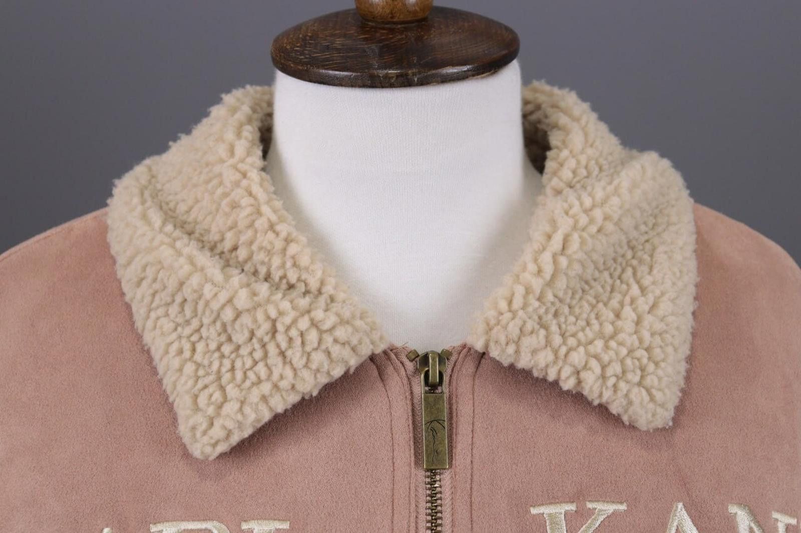Karl Kani Karl Kani Pink Big Logo Full Zip Sherpa Jacket Size S Size S / US 4 / IT 40 - 5 Thumbnail