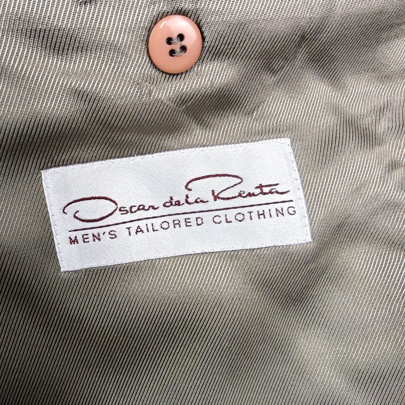 Oscar De La Renta Oscar De La Renta Mens Blazer 42L Brown Check Wool Tweed Sport Coat Jacket Size 42R - 4 Thumbnail