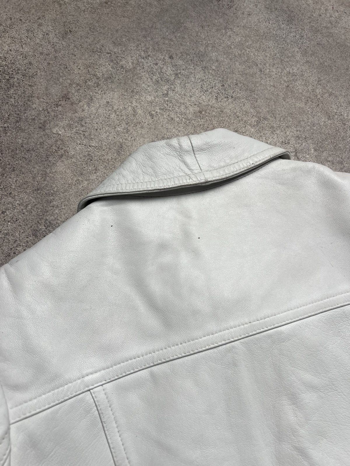 Leather × Vintage Vintage multi pocket leather white jacket like helmut Size S / US 4 / IT 40 - 14 Thumbnail