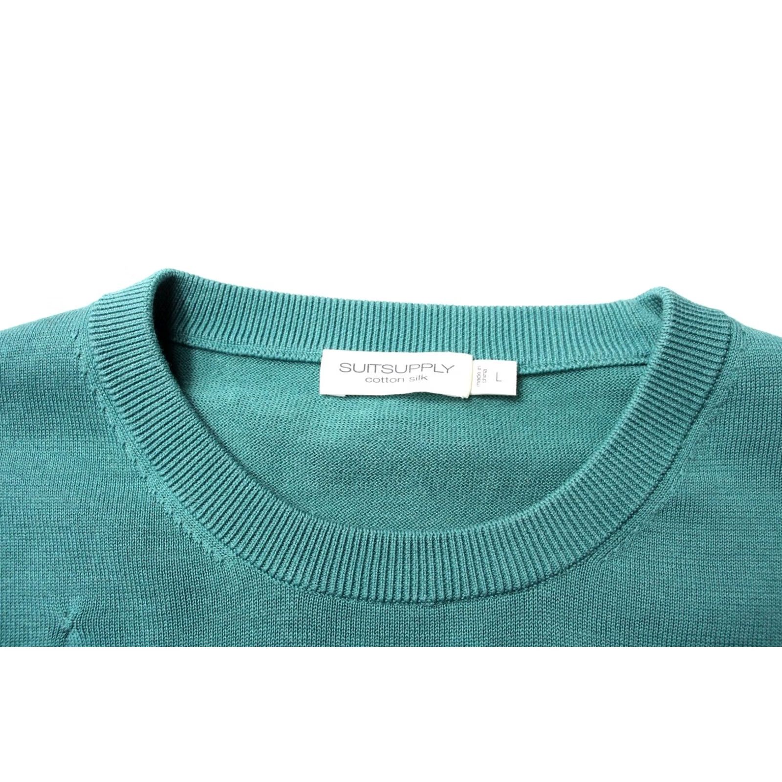 Suitsupply Suitsupply Cotton Silk Jumper Men's LARGE Crew Neck Pullover Size US L / EU 52-54 / 3 - 7 Thumbnail