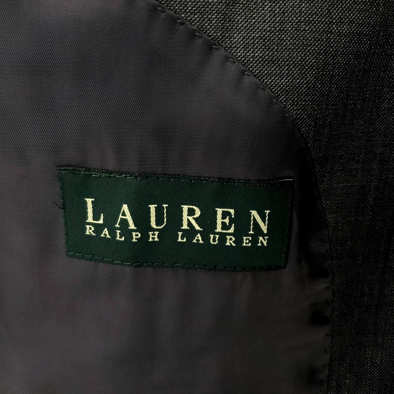 Lauren Ralph Lauren Lauren Ralph Lauren Wool 2 Button Blazer 42L Gray Sharkskin Size 42L - 7 Thumbnail