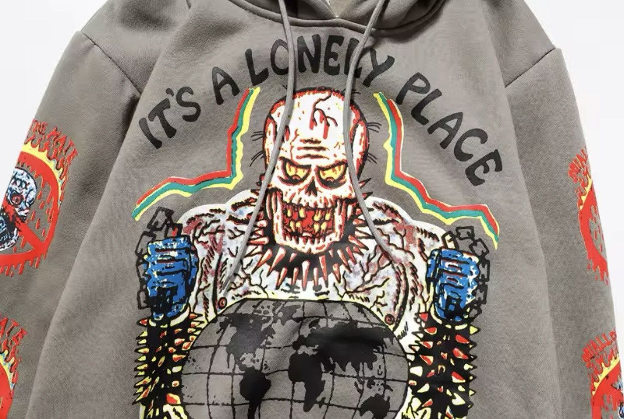 Japanese Brand Fleece Skull Graffiti Mens Sweatshirt Oversize Size US M / EU 48-50 / 2 - 6 Thumbnail