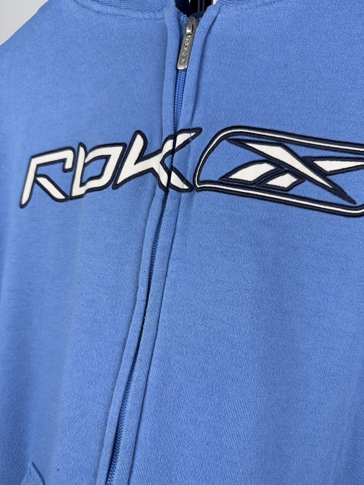 Reebok × Vintage Vintage 00s RBK Reebok Logo Zip Hoodie Y2K Blue Size US M / EU 48-50 / 2 - 3 Thumbnail