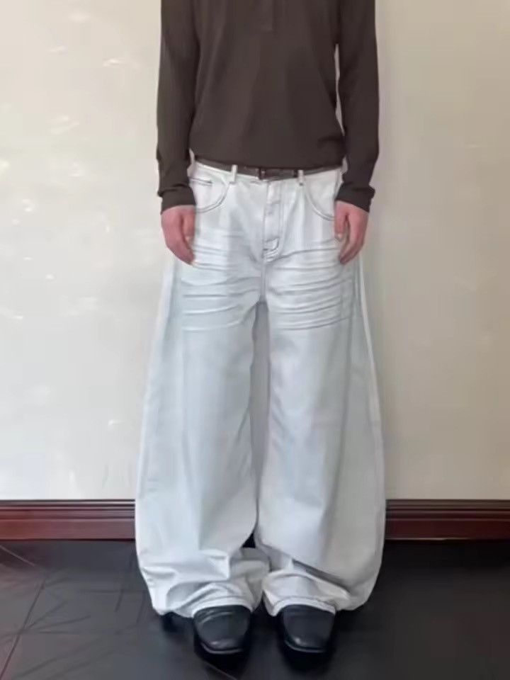 Jean xz vintage loose baggy wide Leg flared yuppie jeans Size US 31 - 6 Thumbnail
