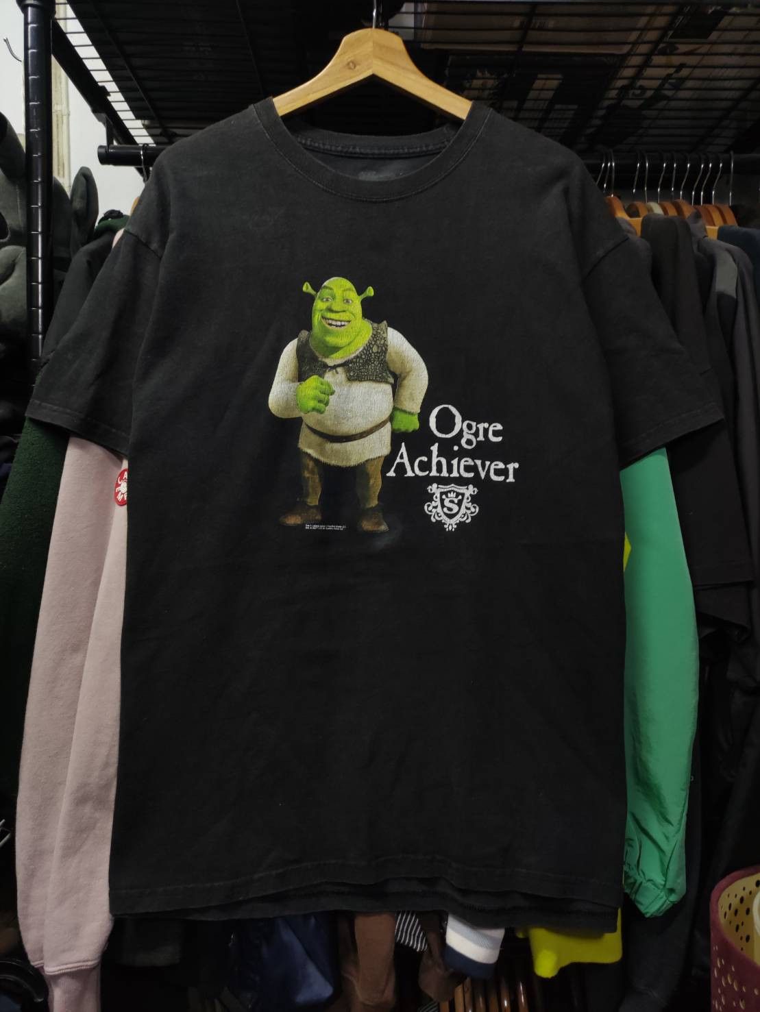 Vintage Vtg 00's Shrek " Ogre Achieve " Movie Promo T-Shirt Size US L / EU 52-54 / 3 - 2 Thumbnail