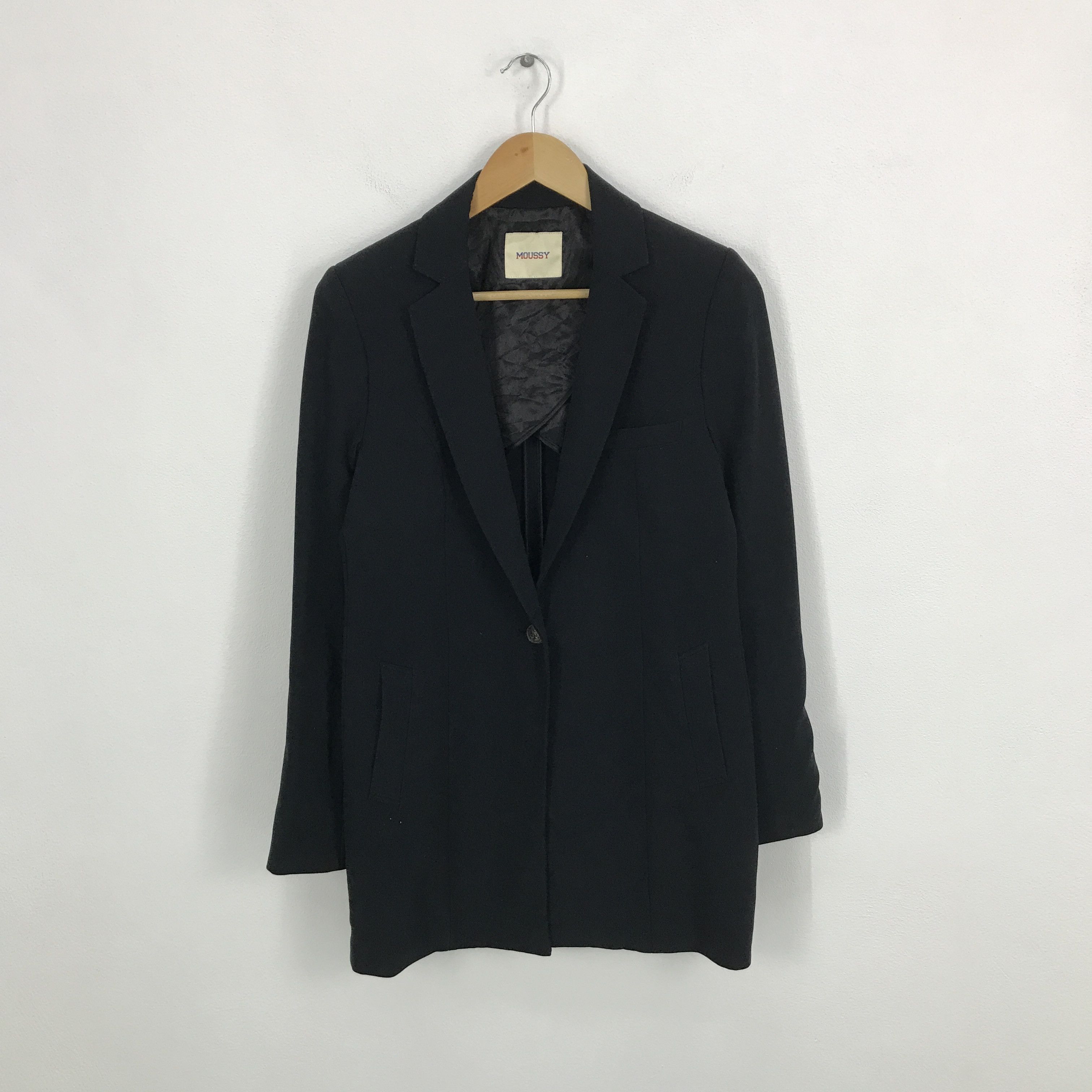 Japanese Brand × MOUSSY Moussy Black blazer coat jacket Size US M / EU 48-50 / 2 - 1 Thumbnail