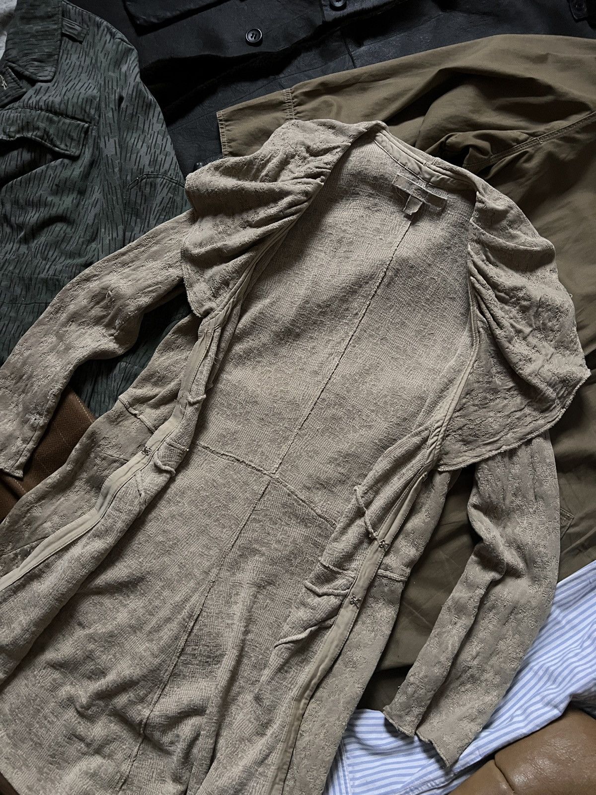 Transit Transit Par Such Linen Beige Long Cardigan Bohemian Style Size L / US 10 / IT 46 - 9 Thumbnail
