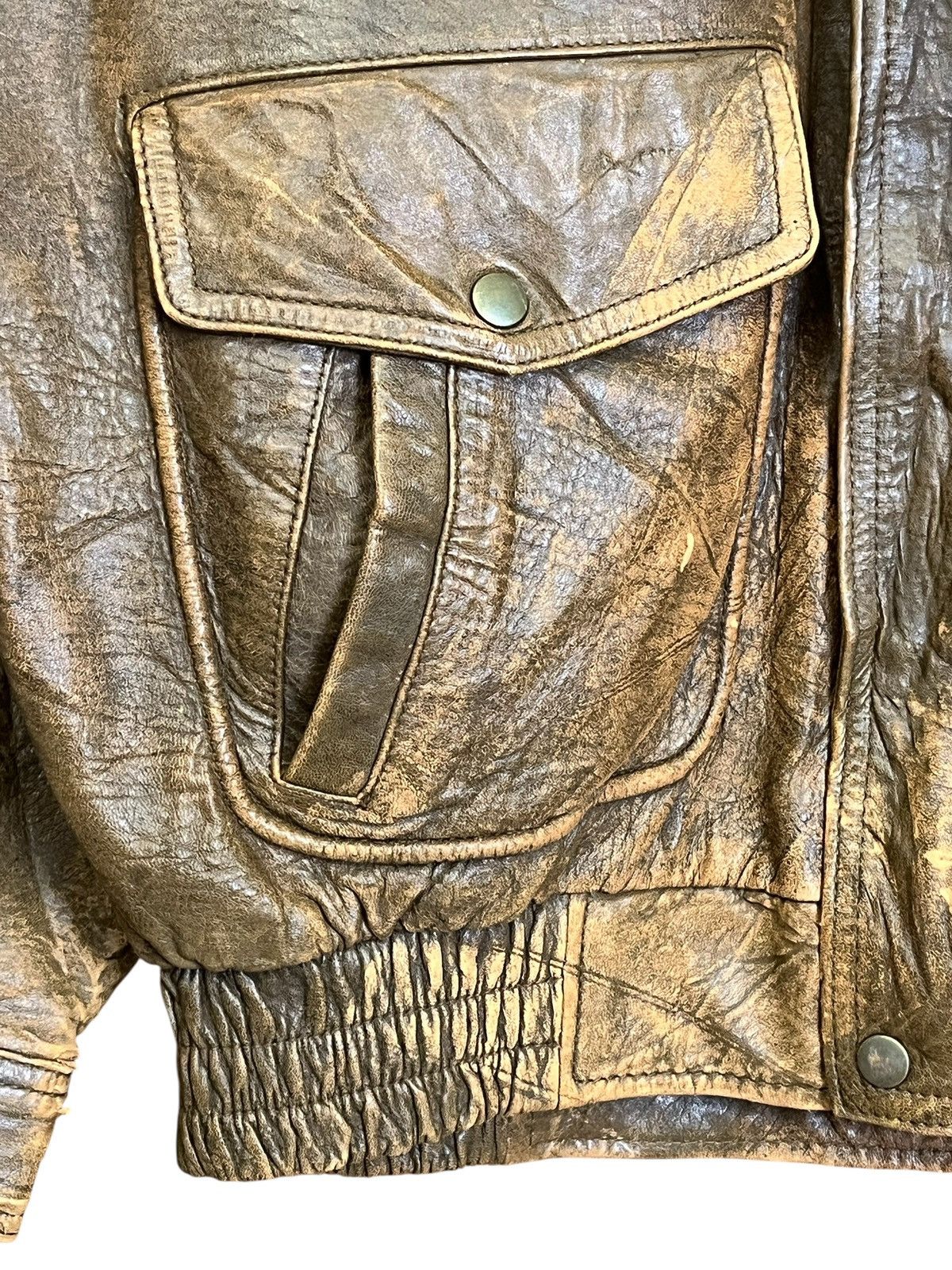 Vintage UNIQLO type A-2 sheepskin leather bomber jackets