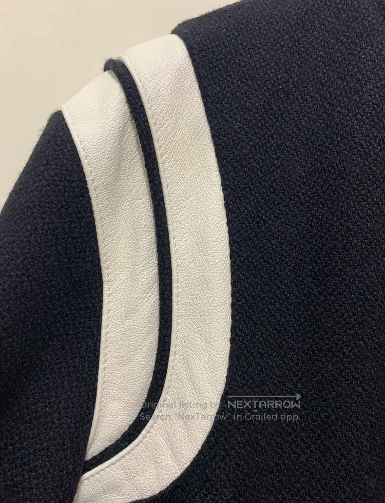 Saint Laurent Paris Saint Laurent Paris Black and White Wool and Leather Baseb Size US M / EU 48-50 / 2 - 5 Thumbnail