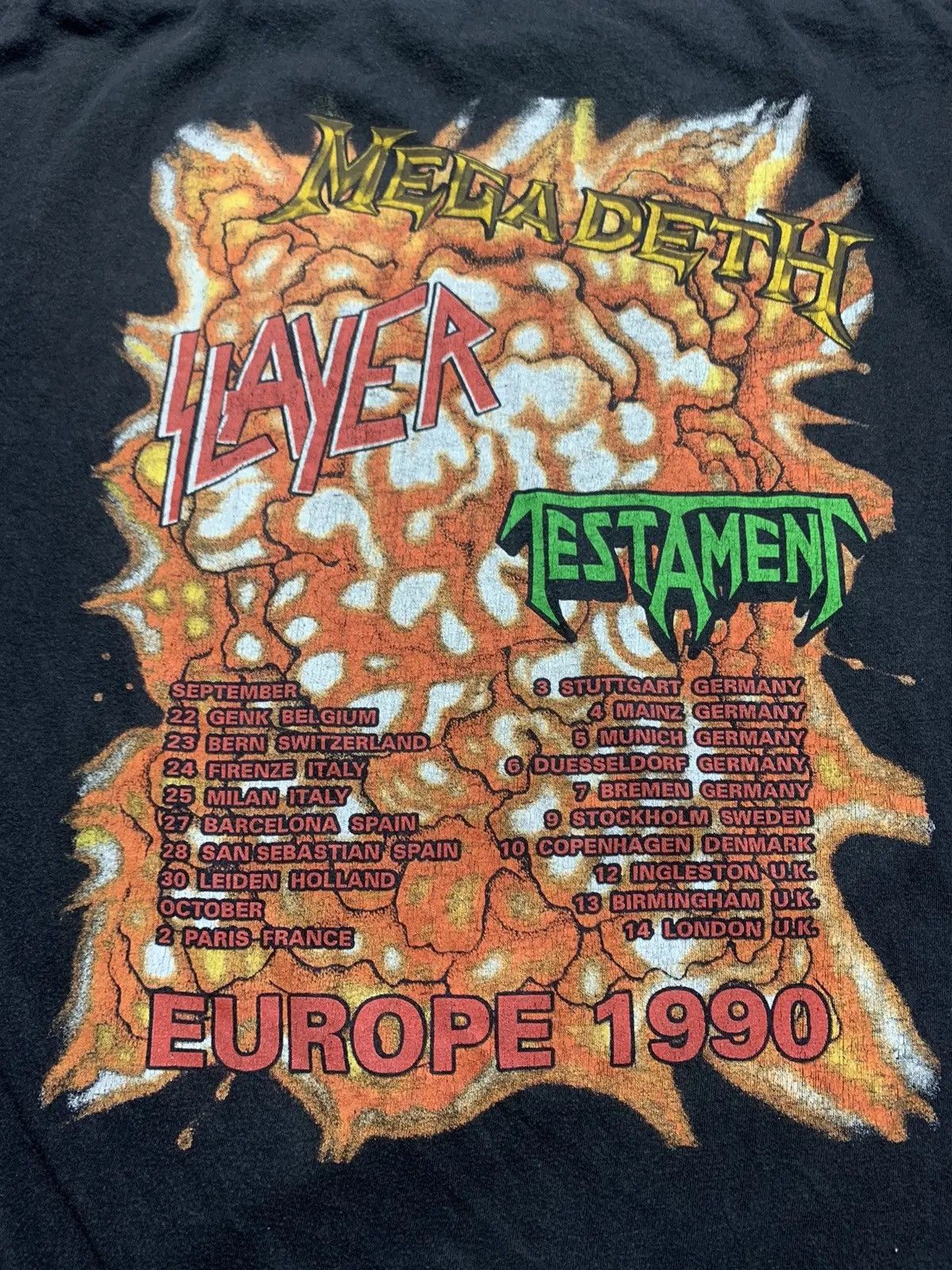 Band Tees Vintage Clash of the Titans Tour Tee 1990 European Tour rare Size US L / EU 52-54 / 3 - 5 Thumbnail