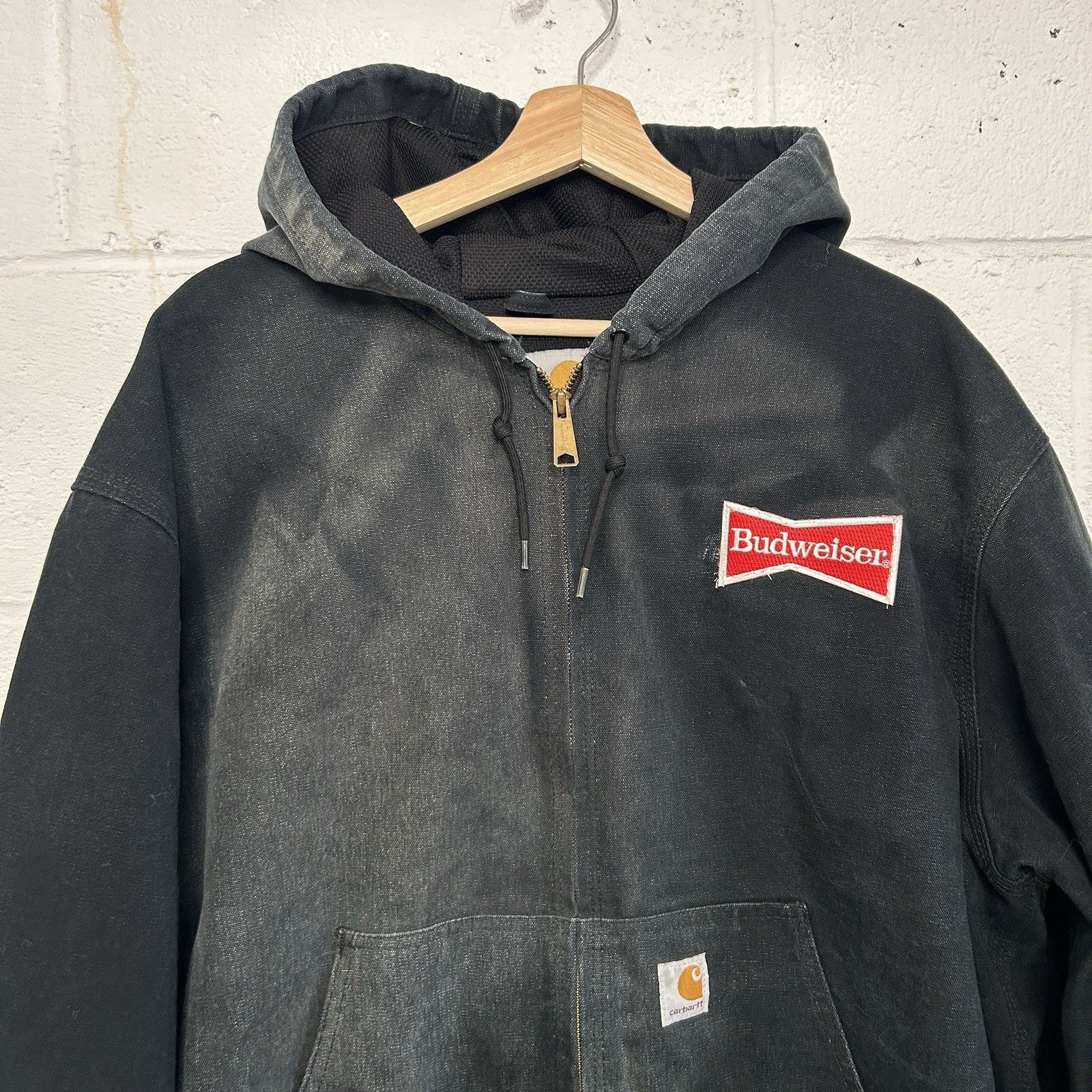 Carhartt Carhartt Thermal Hooded Active Jacket “Black” Budweiser J131 Size US XL / EU 56 / 4 - 3 Thumbnail