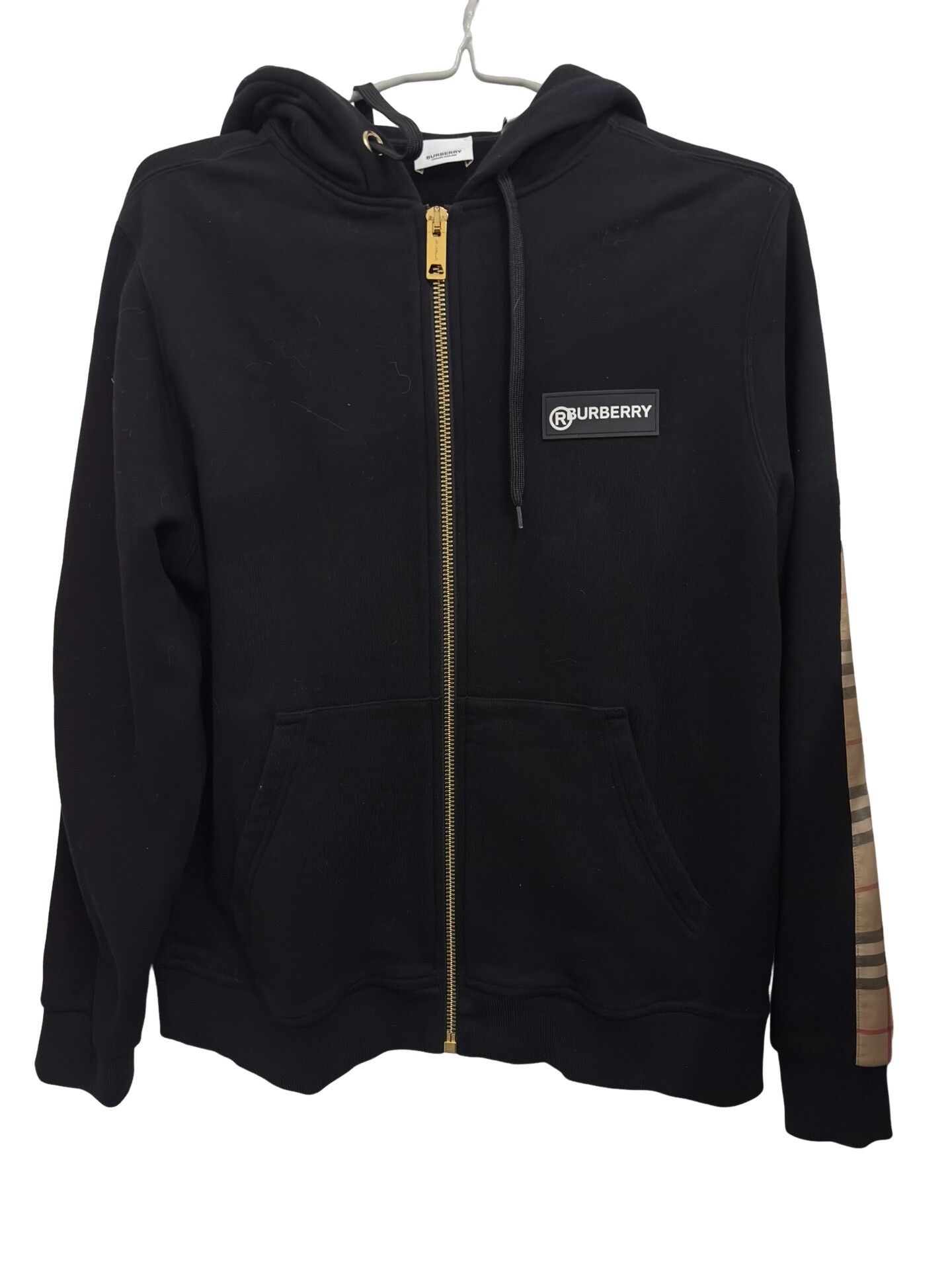 Burberry Burberry Check Sleeve Zip-Up Hoodie US M Size US M / EU 48-50 / 2 - 1 Thumbnail