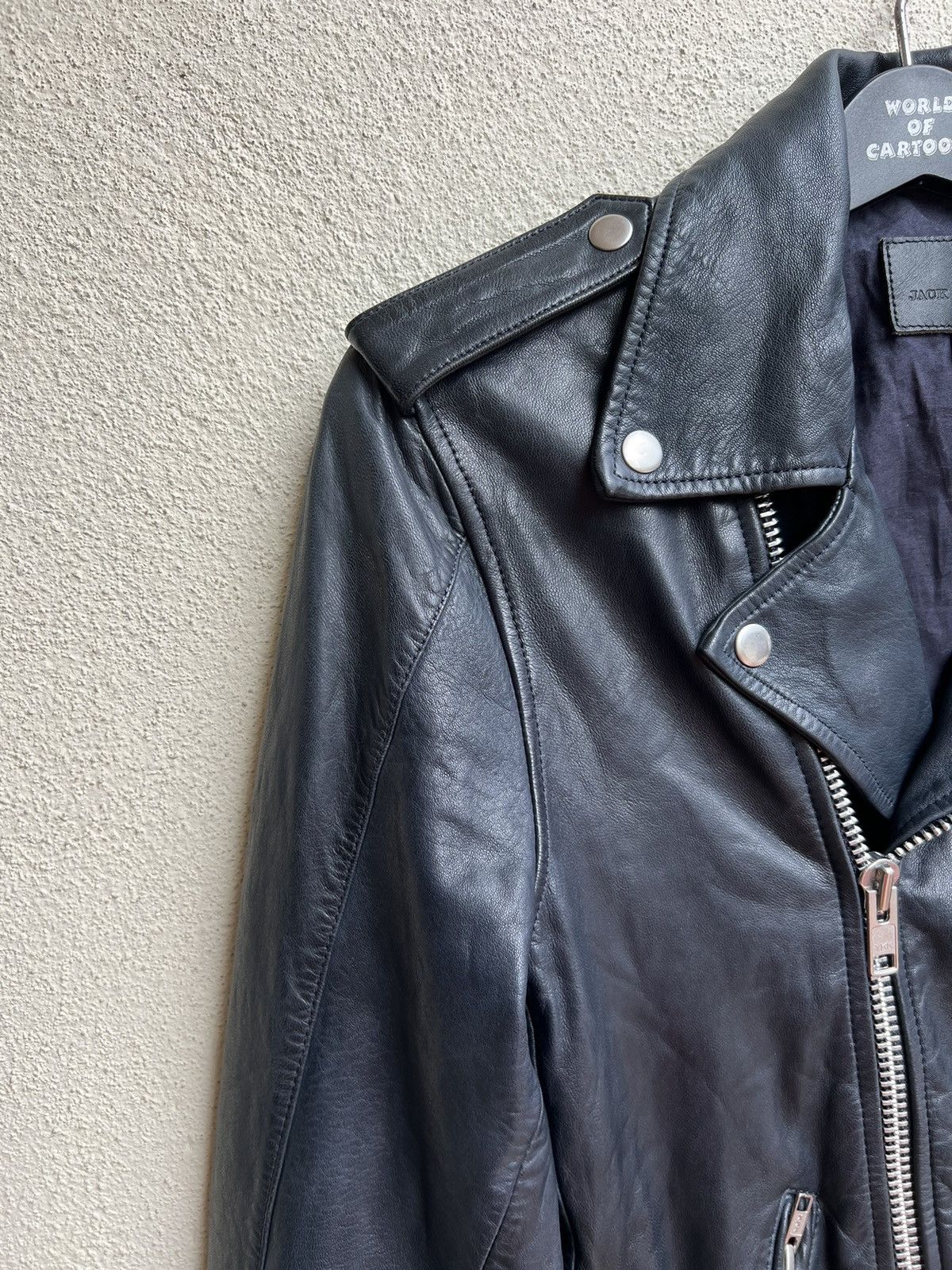 Jack London Jack London Wax Napa Lamb Leather Motorcycle Jacket Size US S / EU 44-46 / 1 - 7 Thumbnail
