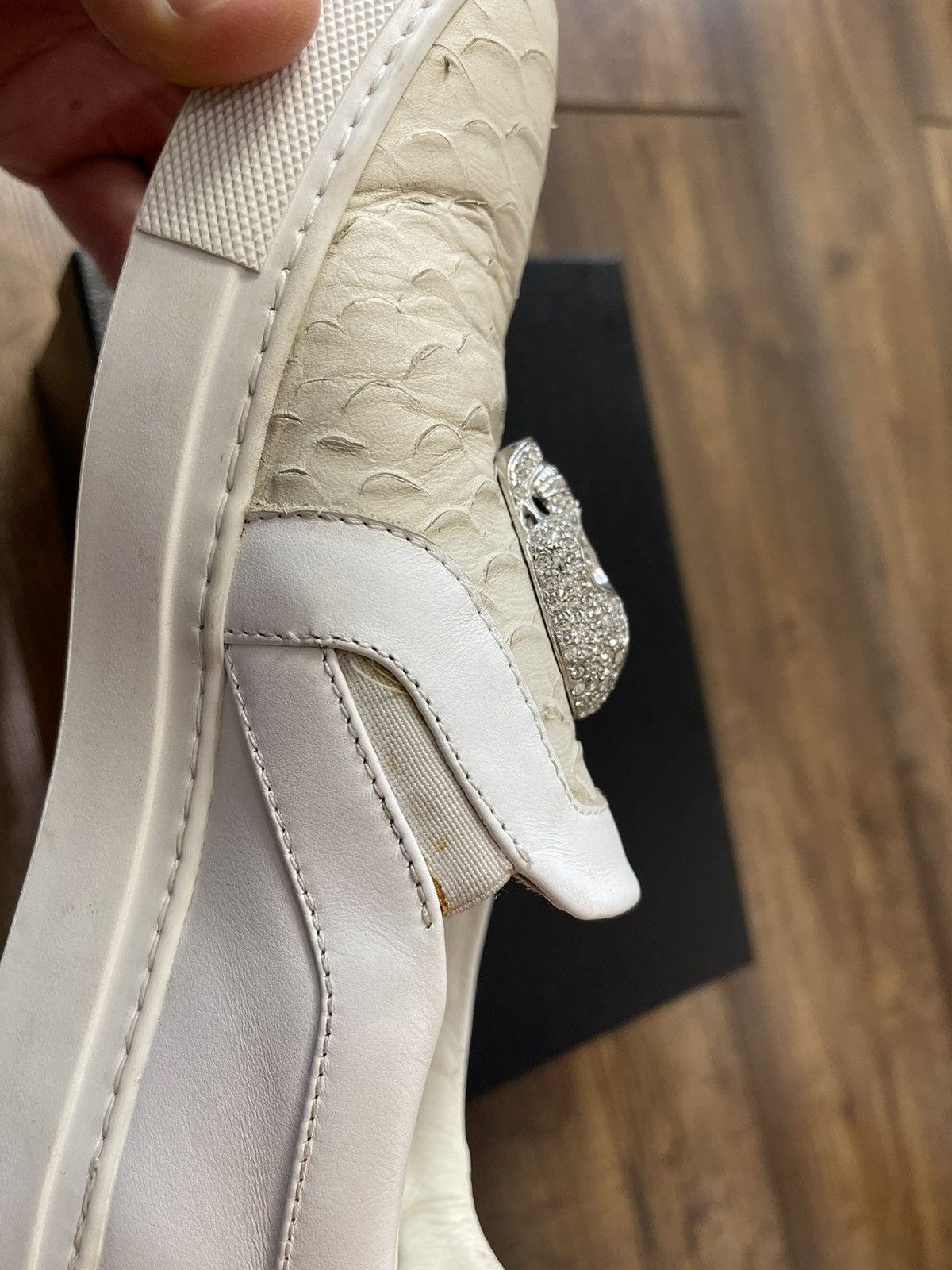 Philipp Plein Philipp Plein Skull Slip-On Sneakers EU38 White Size US 7 / IT 37 - 13 Thumbnail