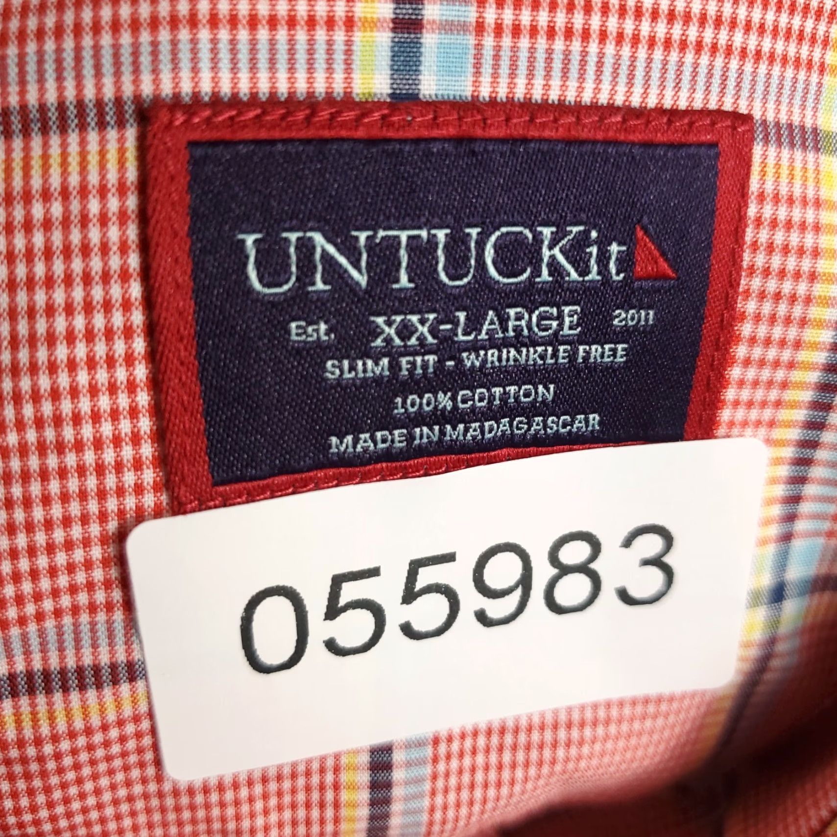UNTUCKit UNTUCKit Shirt Mens 2XL Red Plaid Button-Up Long Sleeve Casual Shirt Mens 2XL Red Plaid Long Sleeve Button-Up #UNTUCKit Size US XXL / EU 58 / 5 - 7 Thumbnail
