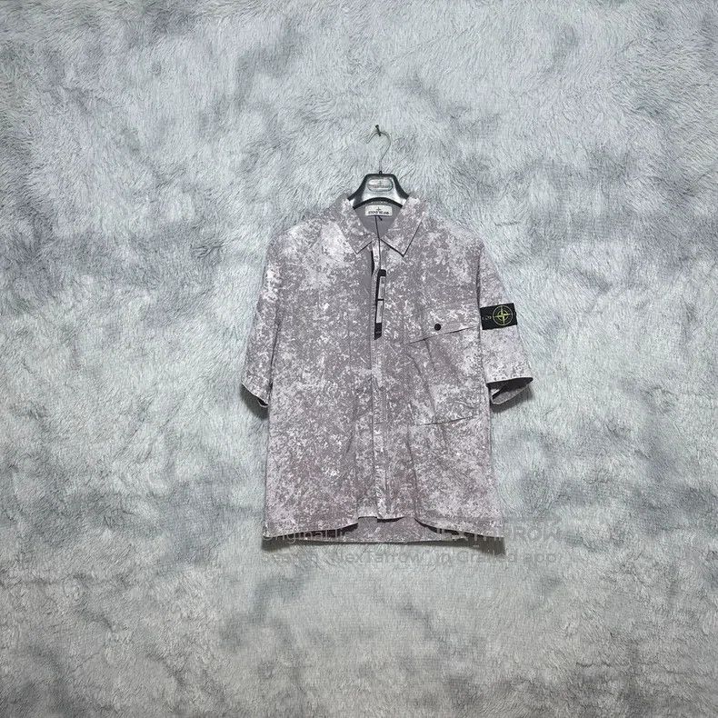 Stone Island Stone Island Hand-Painted Dye Short Sleeve Shirt Jacket Gr Size US XL / EU 56 / 4 - 1 Thumbnail