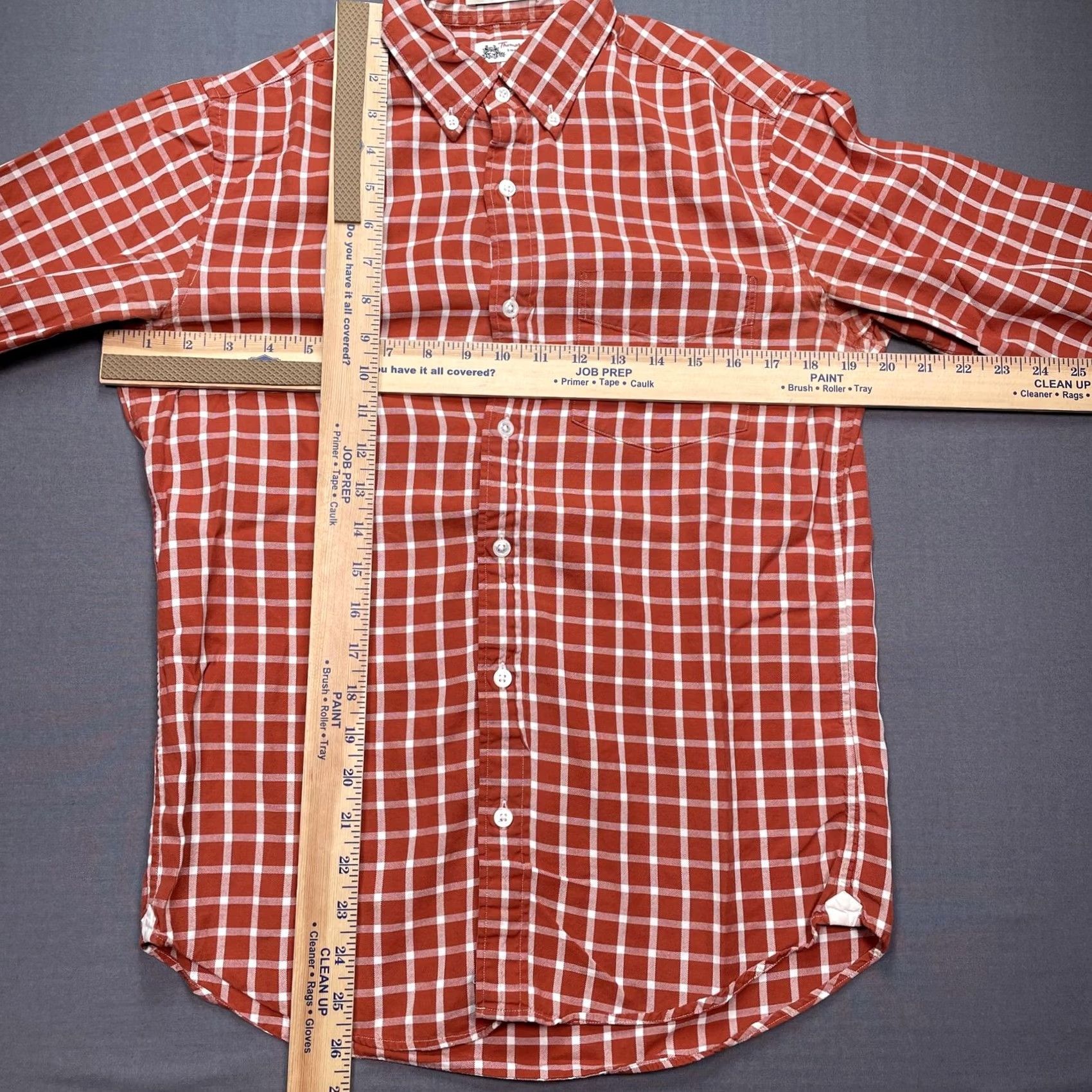 J.Crew J.Crew Shirt Mens Small Red Check Slim Button-Up Casual Long Sleeve Thomas Mason Shirtings Size US S / EU 44-46 / 1 - 3 Thumbnail