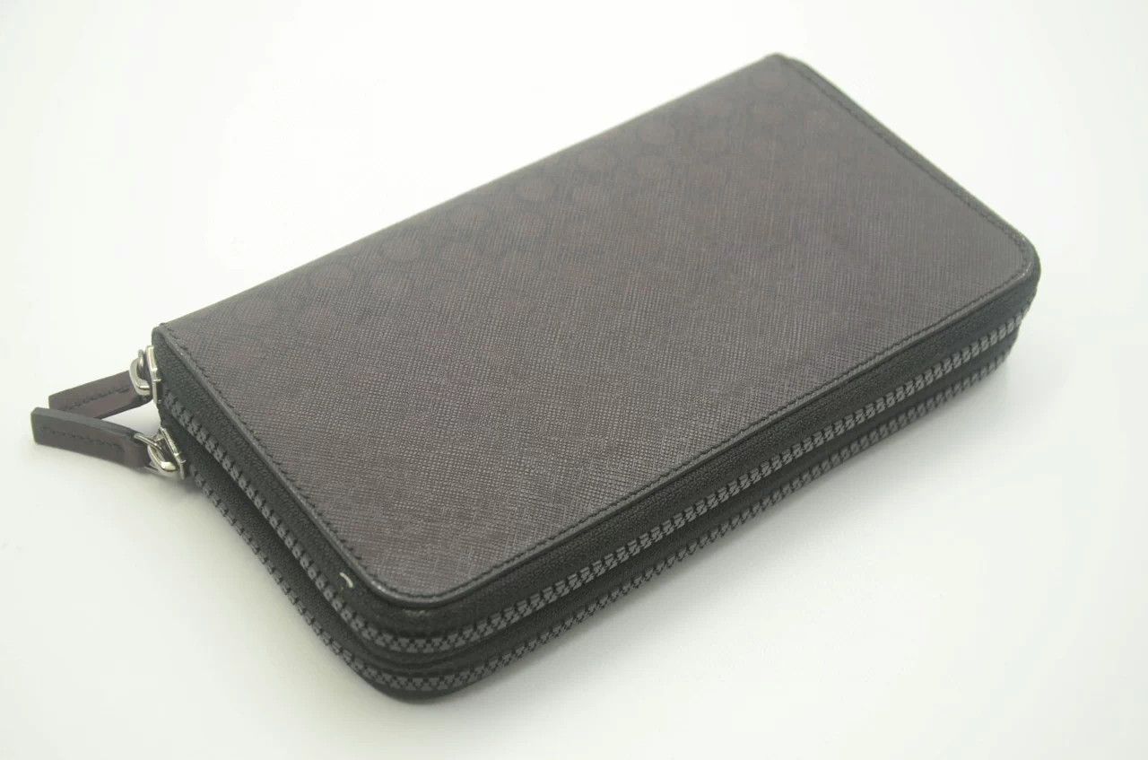 Salvatore Ferragamo Ferragamo Fortune Buckle Double Zip Clutch Wallet Full Logo Size ONE SIZE - 4 Thumbnail