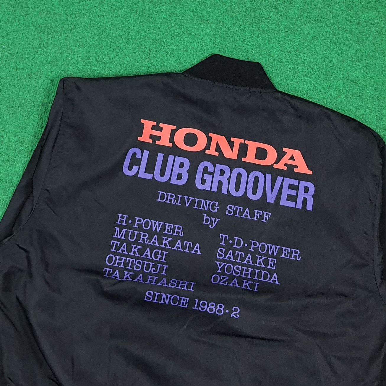 Vintage Honda Club Groover Jacket Racing Bomber C289N26