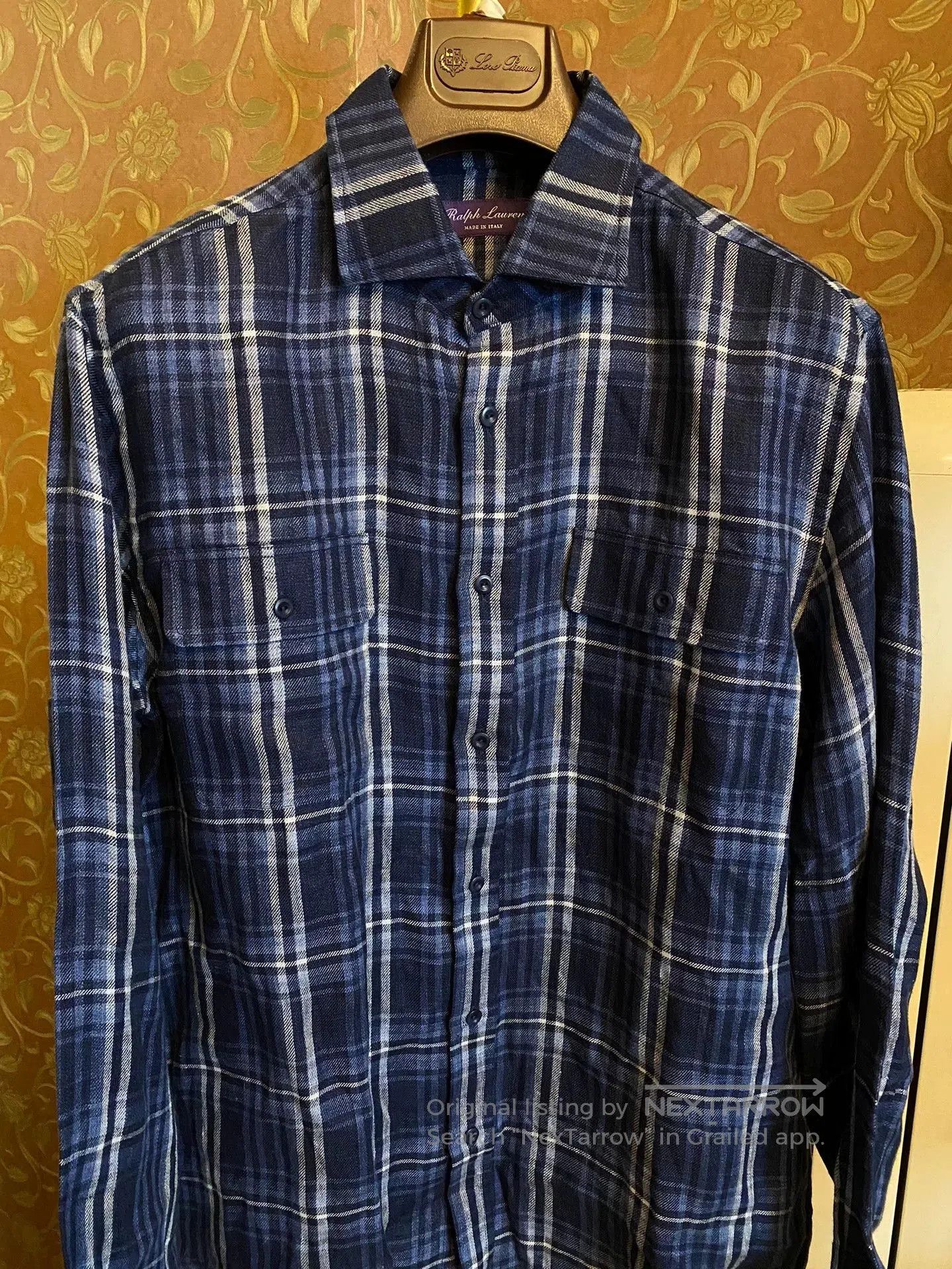 Ralph Lauren Purple Label Ralph Lauren Purple Label Linen Plaid Shirt. Size US L / EU 52-54 / 3 - 2 Thumbnail