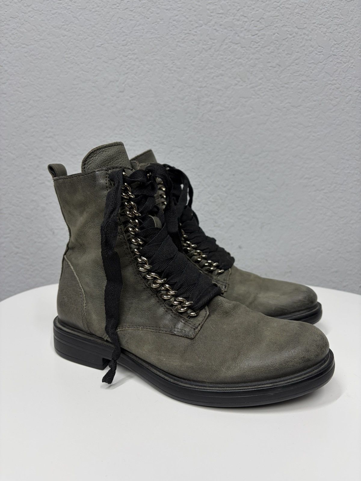If Six Was Nine AS 98 Vibe Artisan Black Leather Side Zip Ankle Biker Boots Size US 7.5 / EU 40-41 - 2 Thumbnail