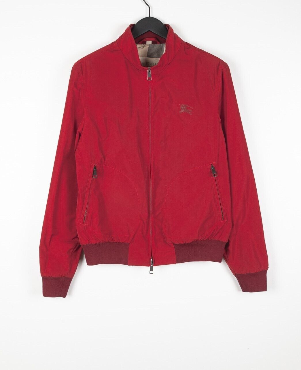 Original Burberry Brit Men Red Bomber Jacket Size L H5264