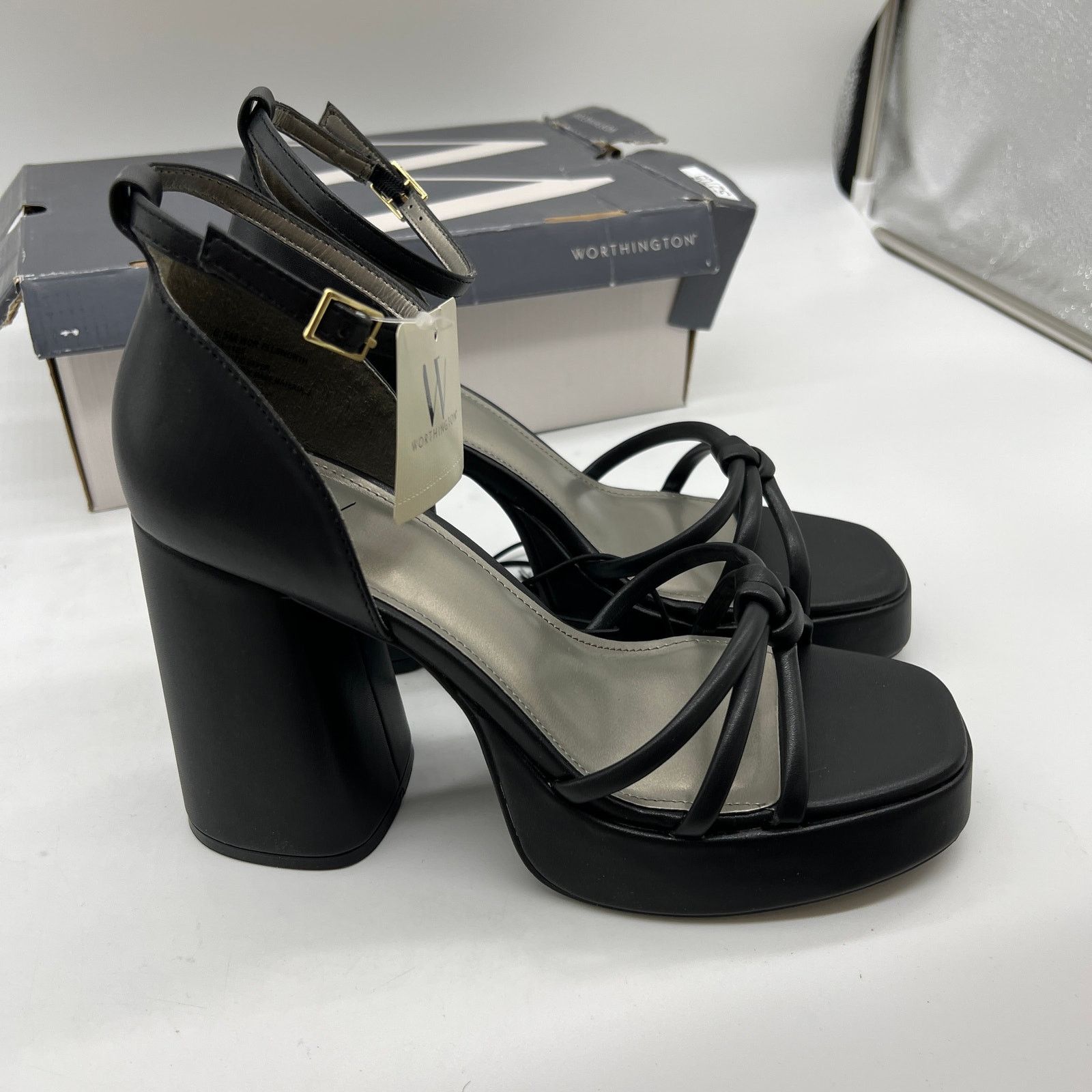 Other Worthington Womens Ellsworth Heeled Sandals Black Size 8.5M Size US 8.5 / IT 38.5 - 1 Thumbnail