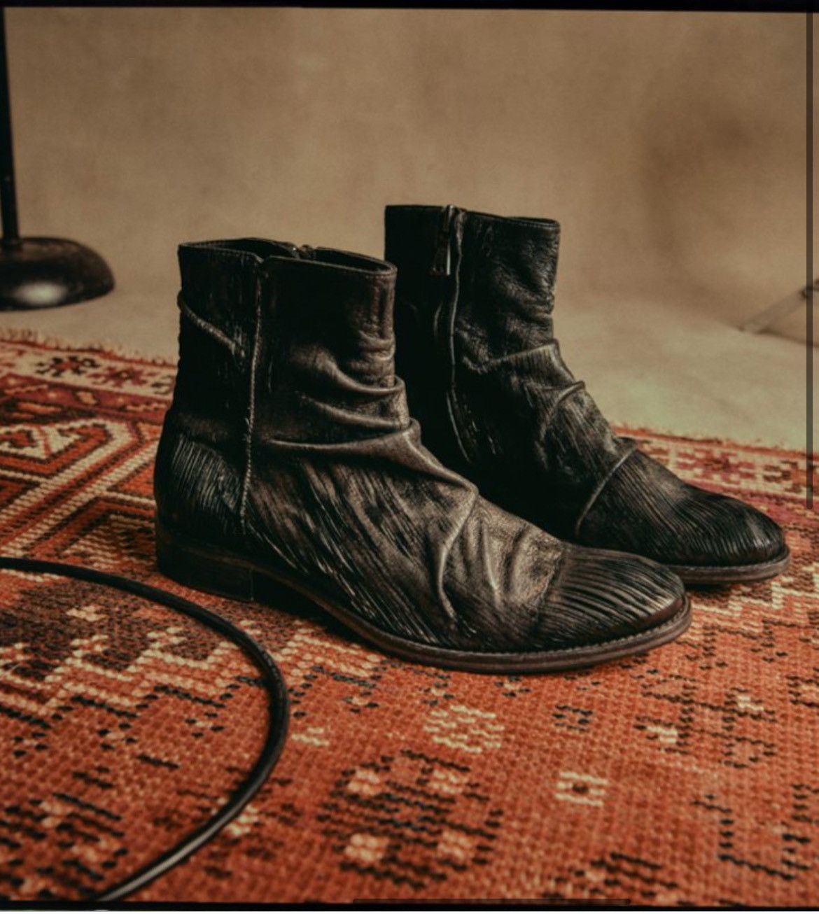 John Varvatos Morrison Scored Leather Boot. 12 Size US 12 / EU 45 - 3 Thumbnail